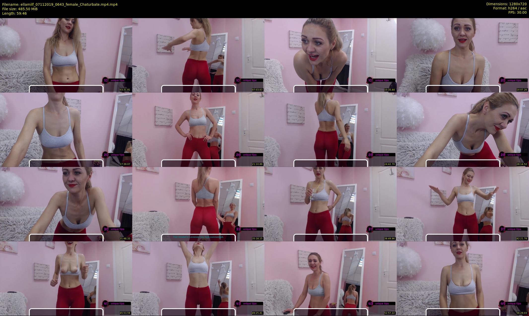 ellamilf — 60 minute Chaturbate female cam show recording, 720p, Nov 7, 2019
