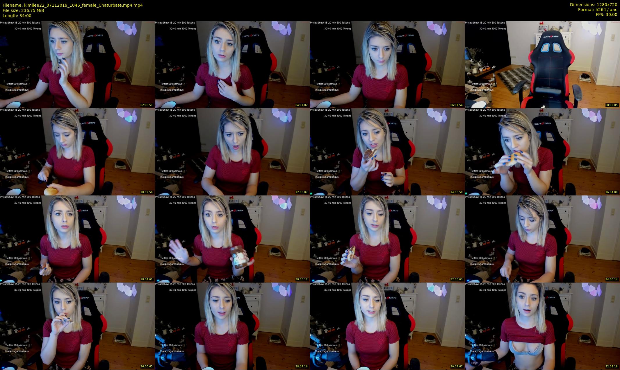 kimilee22 — 34 minute Chaturbate female cam show recording, 720p, Nov 7, 2019