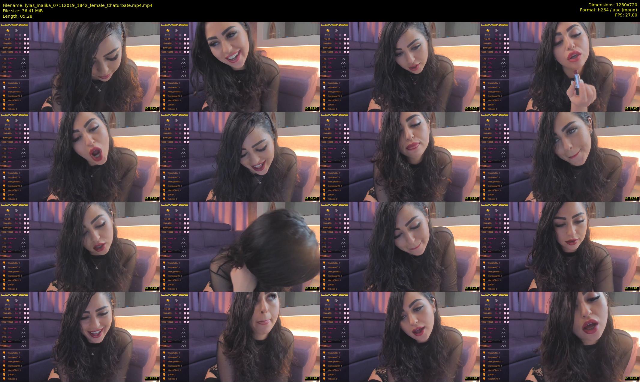 lylas_malika — 6 minute Chaturbate female cam show recording, 720p, Nov 7, 2019