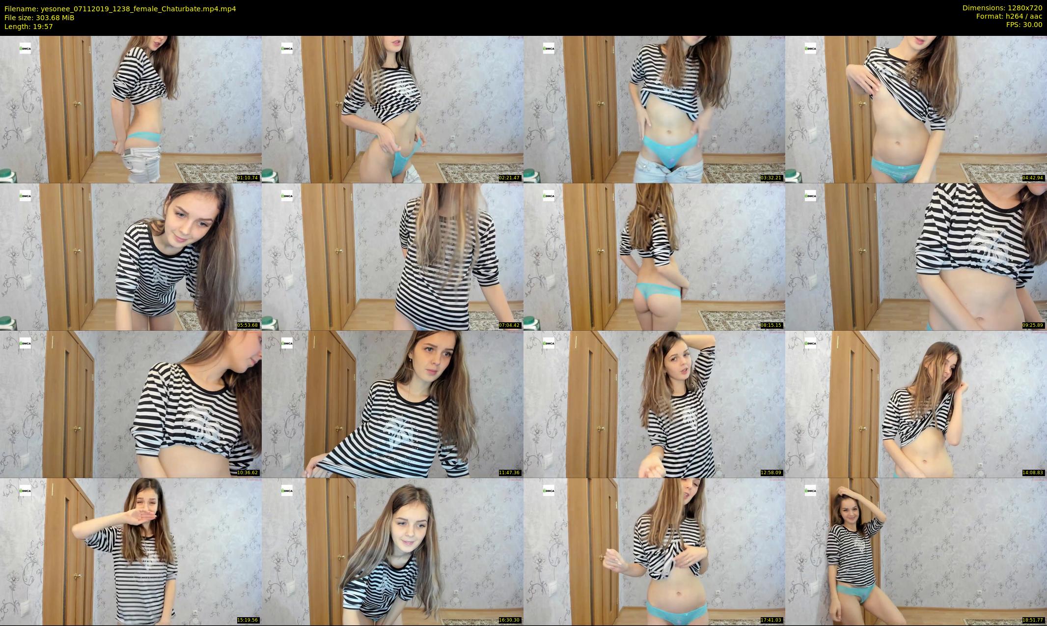 yesonee — 20 minute Chaturbate female cam show recording, 720p, Nov 7, 2019