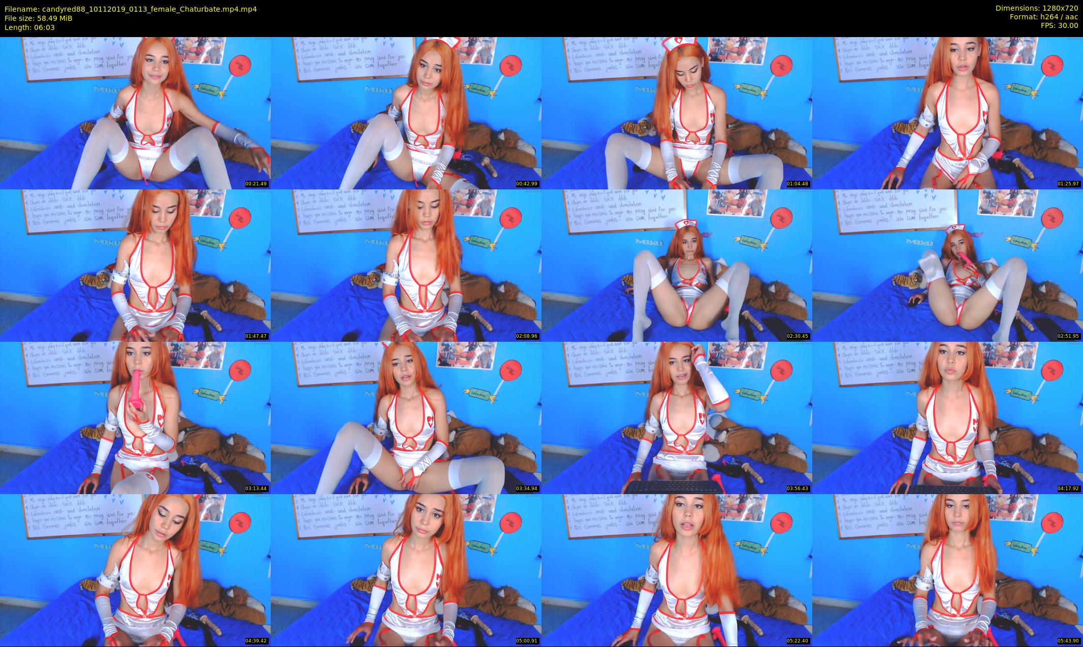 candyred88 — 7 minute Chaturbate female cam show recording, 720p, Nov 10, 2019