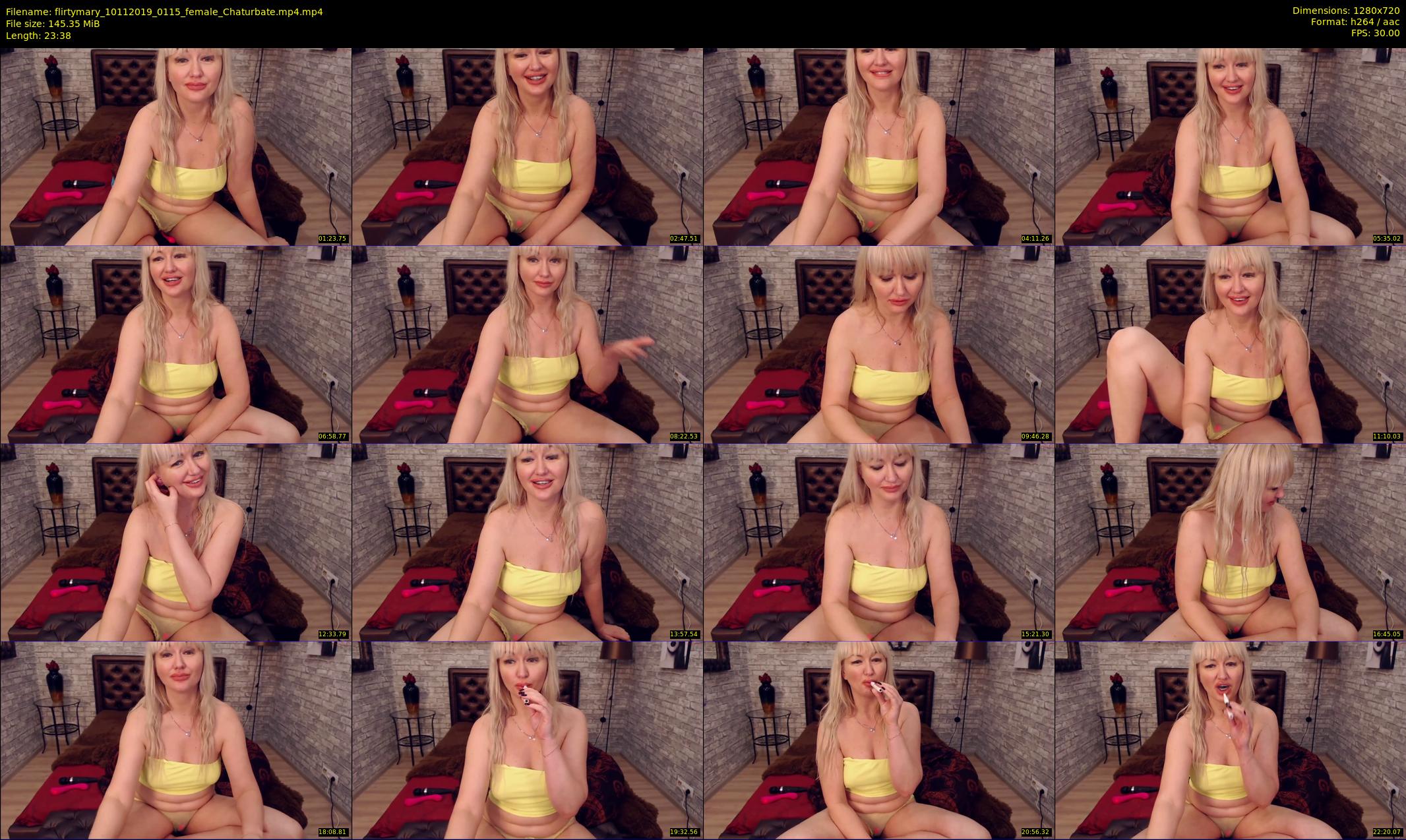 flirtymary — 24 minute Chaturbate female cam show recording, 720p, Nov 10, 2019