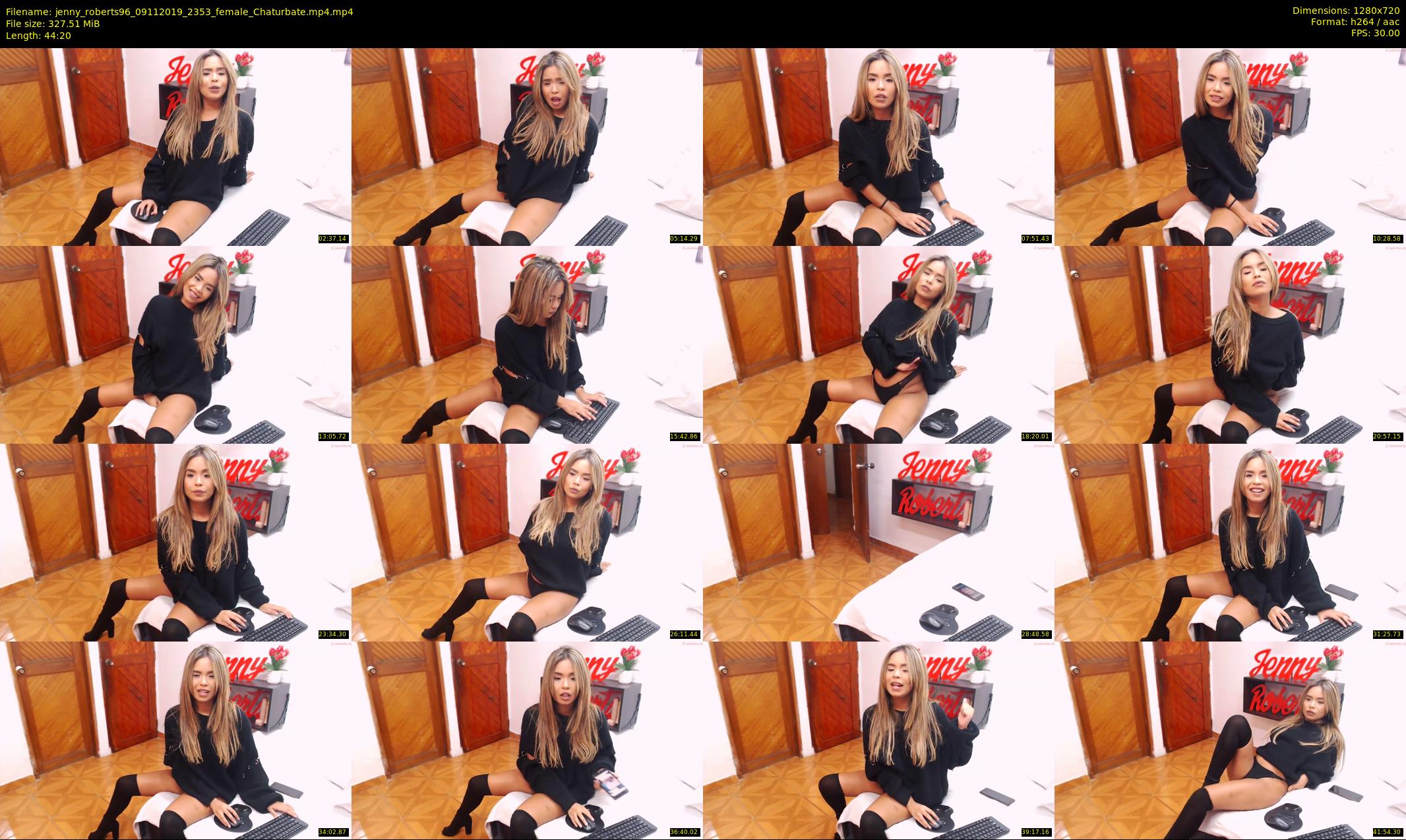 jenny_roberts96 — 45 minute Chaturbate female cam show recording, 720p, Nov 9, 2019