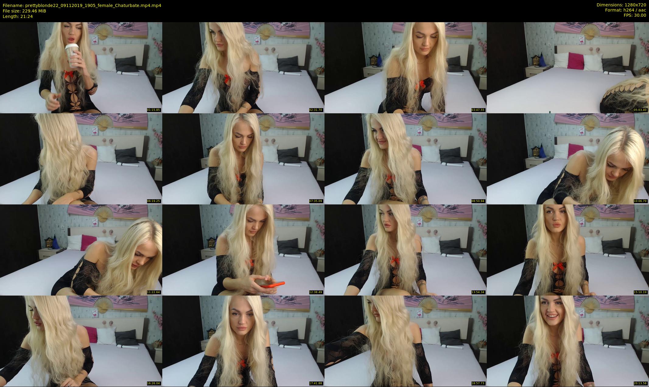 prettyblonde22 — 22 minute Chaturbate female cam show recording, 720p, Nov 9, 2019