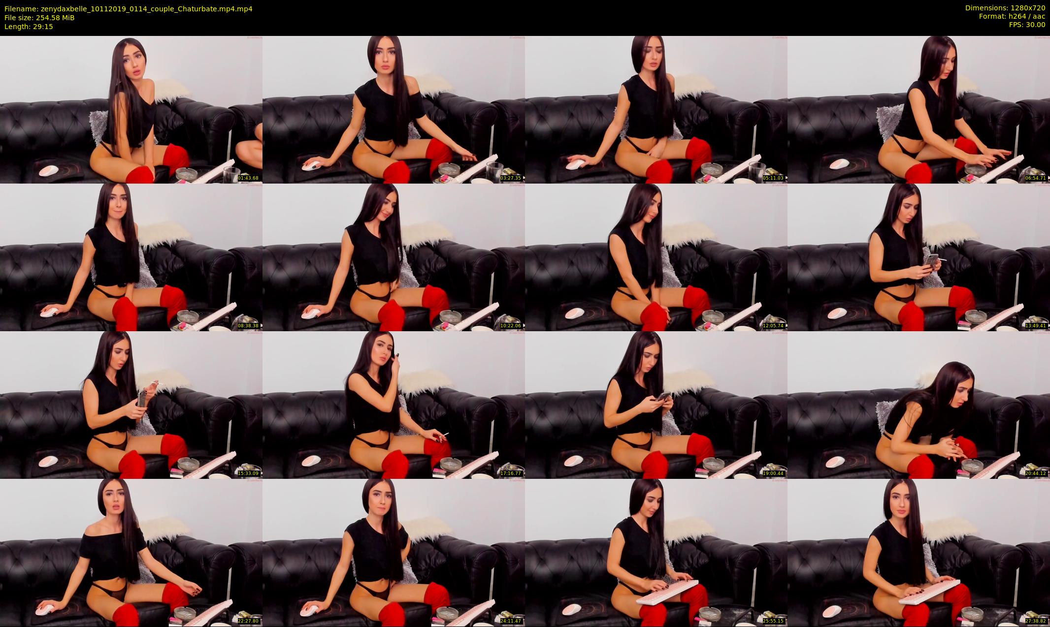 zenydaxbelle — 30 minute Chaturbate couple cam show recording, 720p, Nov 10, 2019