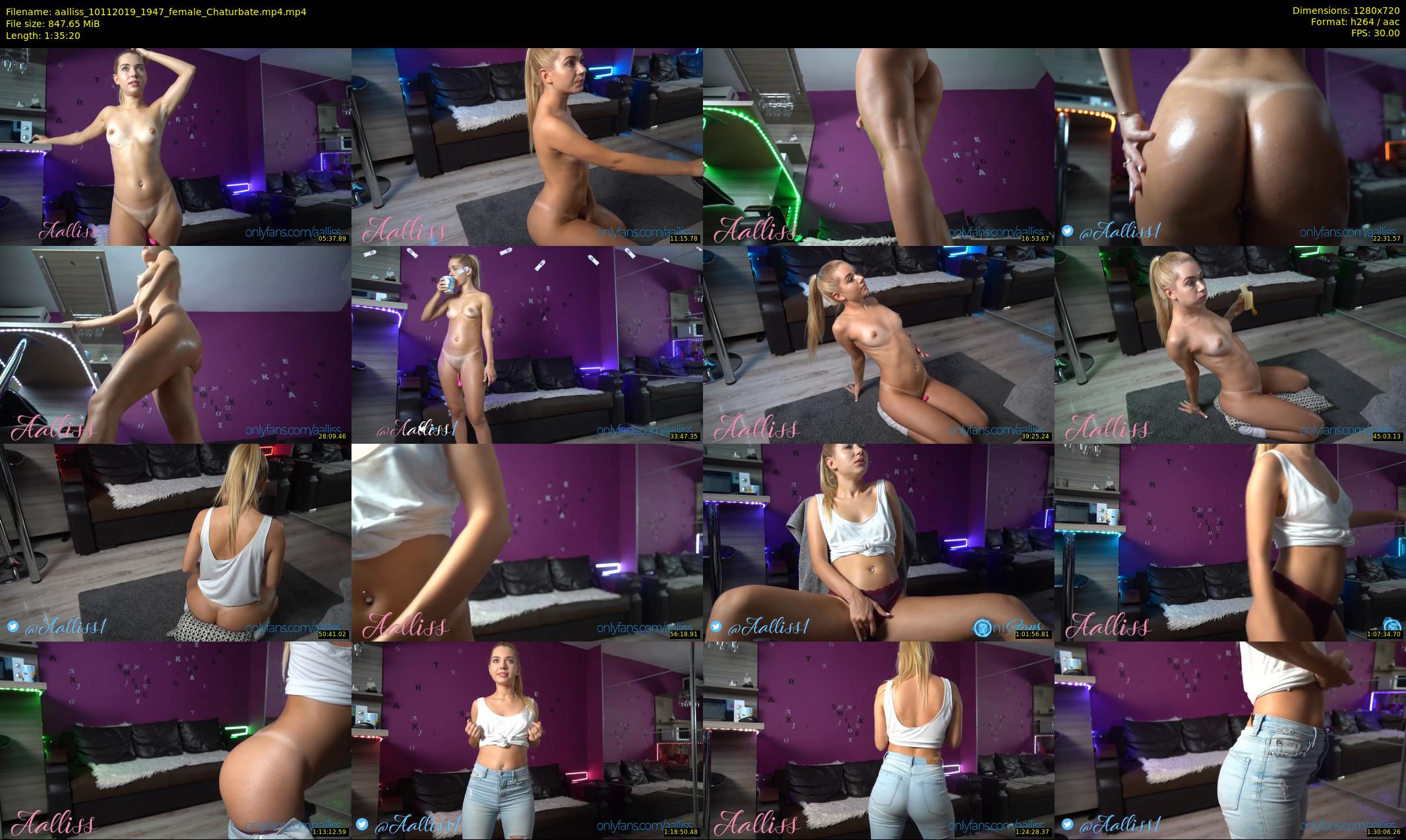 aalliss — 96 minute Chaturbate female cam show recording, 720p, Nov 10, 2019