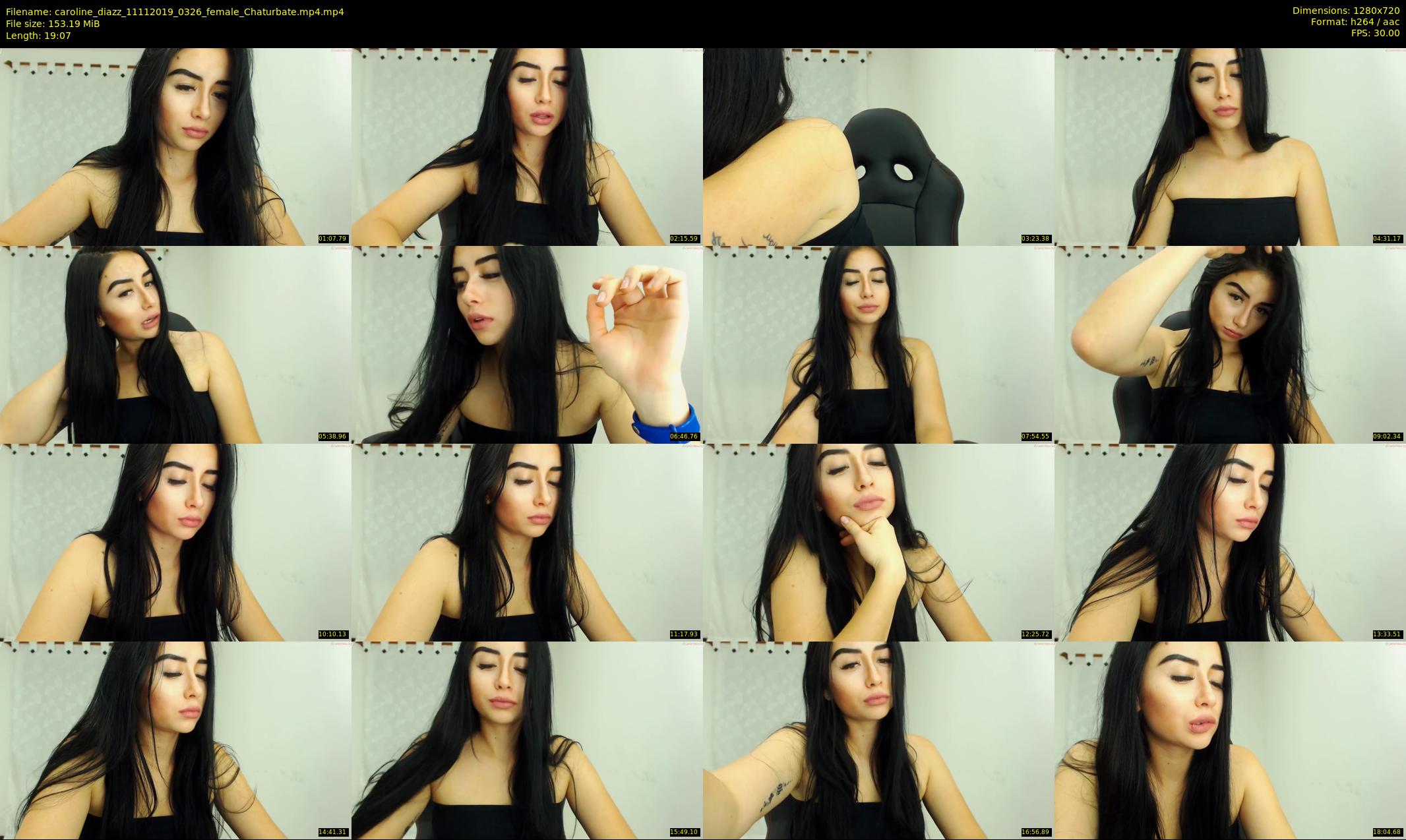 caroline_diazz — 20 minute Chaturbate female cam show recording, 720p, Nov 11, 2019