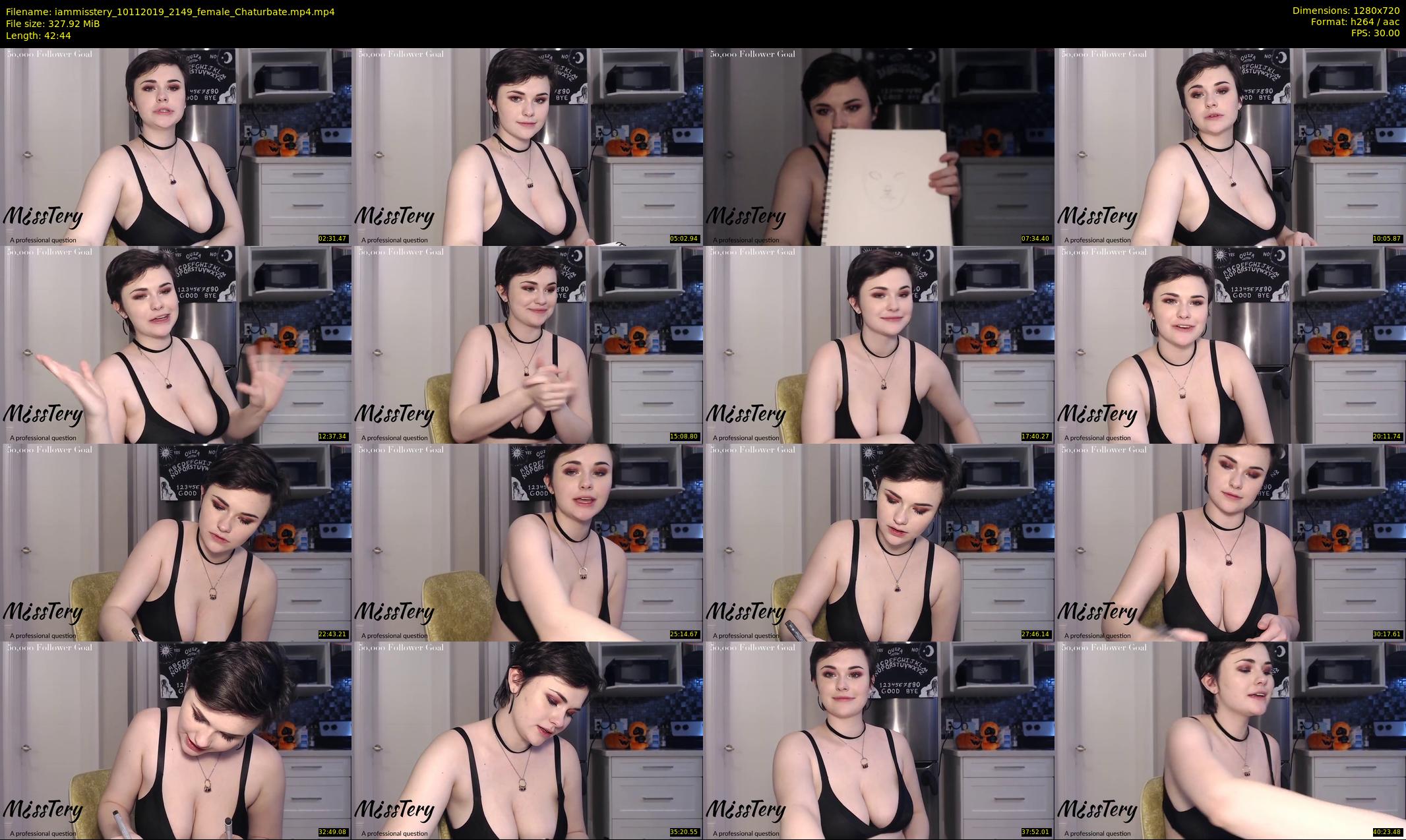 iammisstery — 43 minute Chaturbate female cam show recording, 720p, Nov 10, 2019