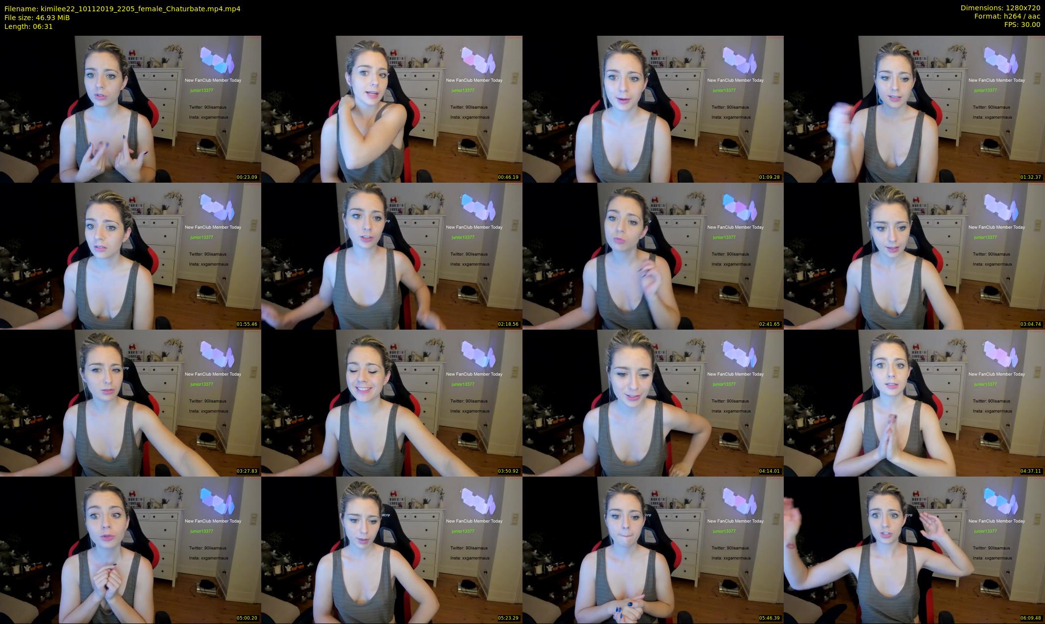 kimilee22 — 7 minute Chaturbate female cam show recording, 720p, Nov 10, 2019