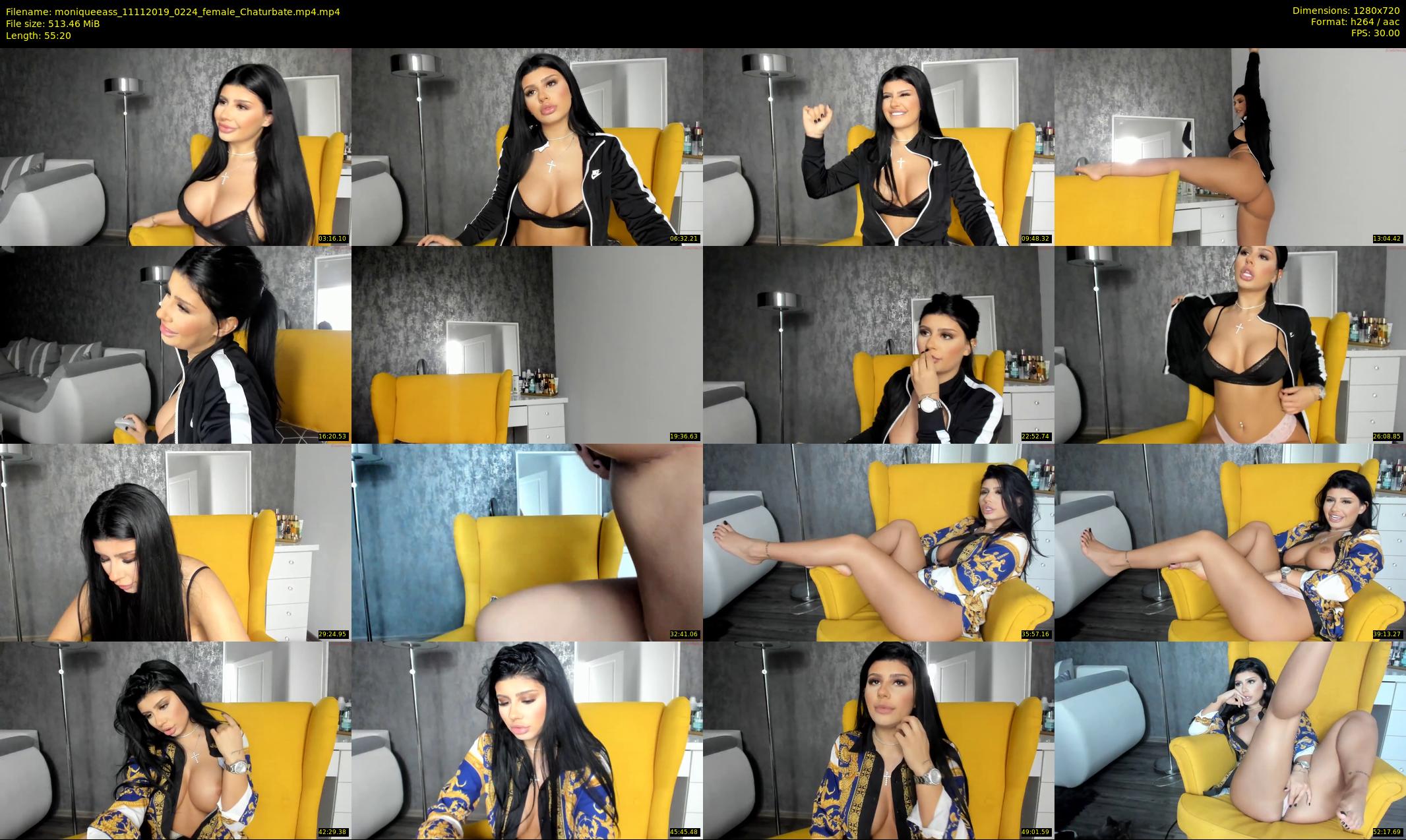 moniqueeass — 56 minute Chaturbate female cam show recording, 720p, Nov 11, 2019
