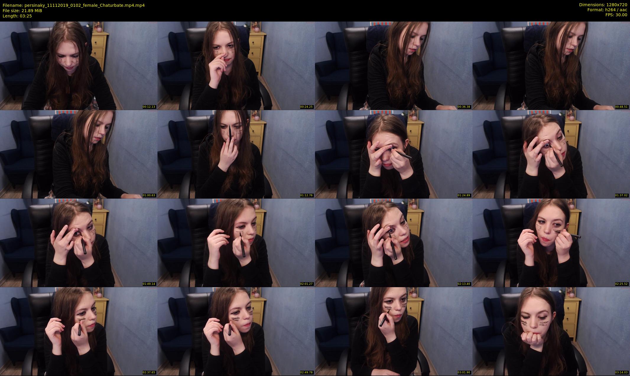 persinaky — 4 minute Chaturbate female cam show recording, 720p, Nov 11, 2019
