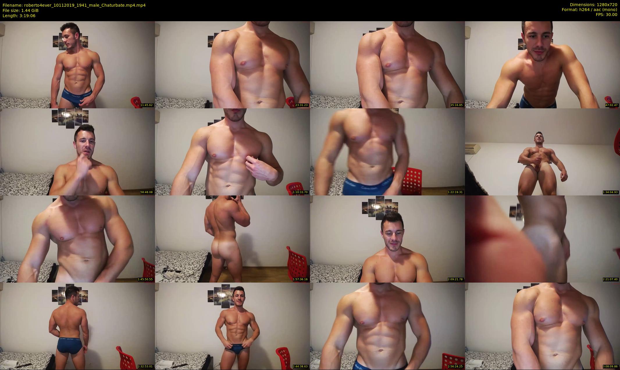 roberto4ever — 200 minute Chaturbate male cam show recording, 720p, Nov 10, 2019