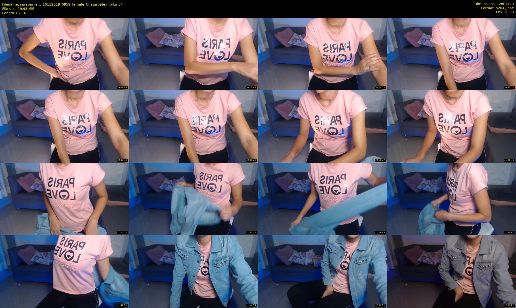 saraparkerx — 3 minute Chaturbate female cam show recording, 720p, Nov 10, 2019