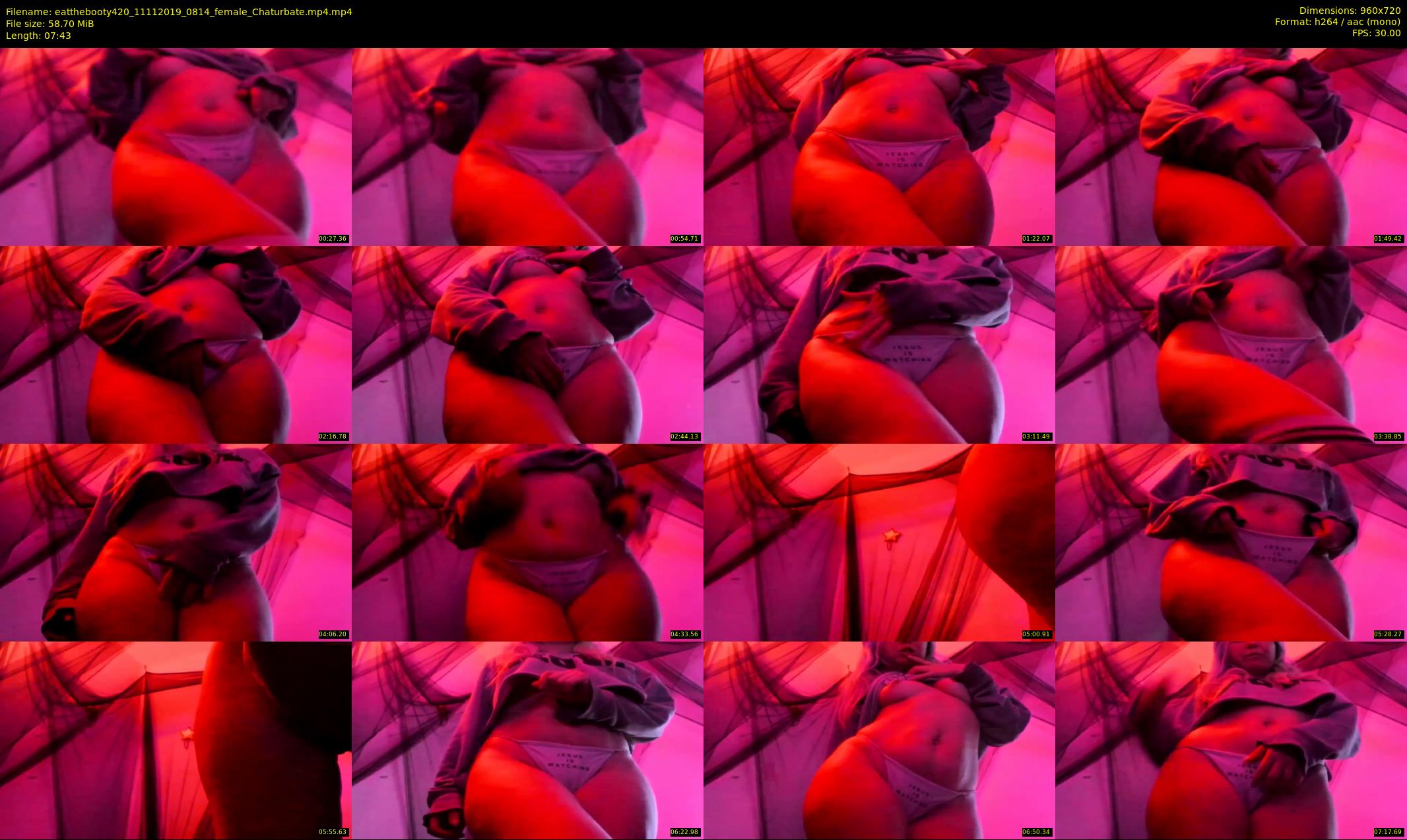 eatthebooty420 — 8 minute Chaturbate female cam show recording, 720p, Nov 11, 2019
