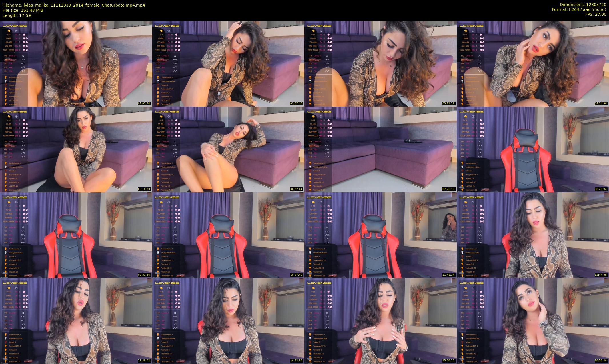 lylas_malika — 18 minute Chaturbate female cam show recording, 720p, Nov 11, 2019