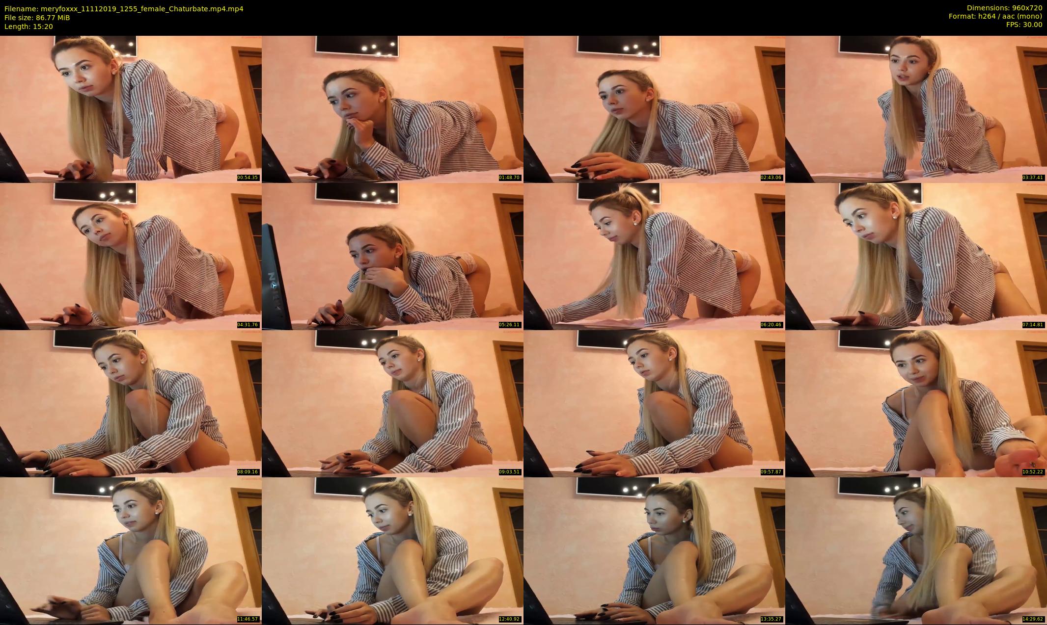 meryfoxxx — 16 minute Chaturbate female cam show recording, 720p, Nov 11, 2019