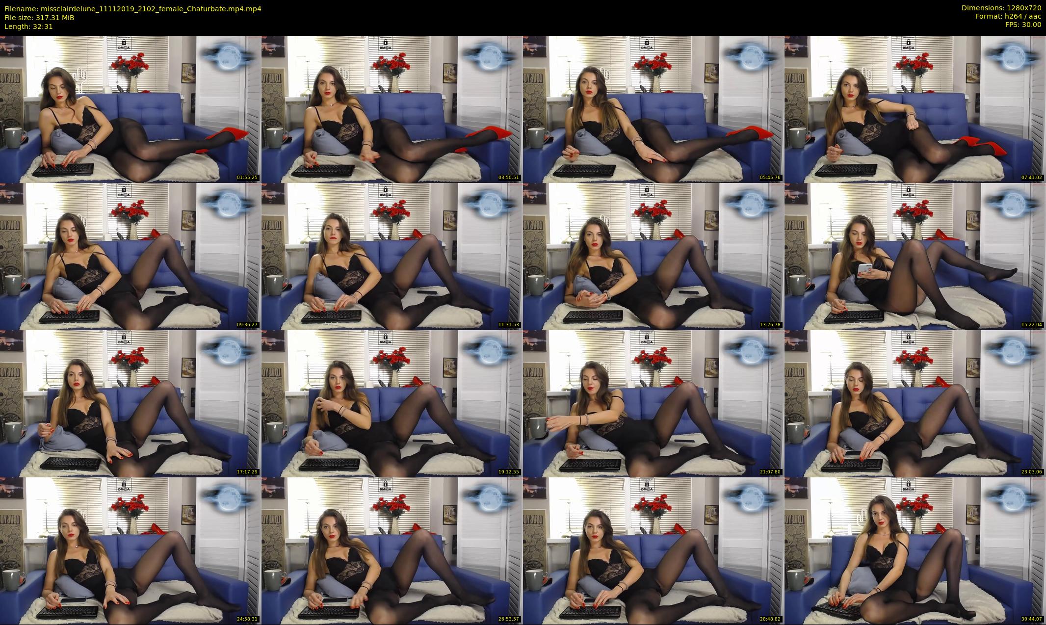 missclairdelune — 33 minute Chaturbate female cam show recording, 720p, Nov 11, 2019