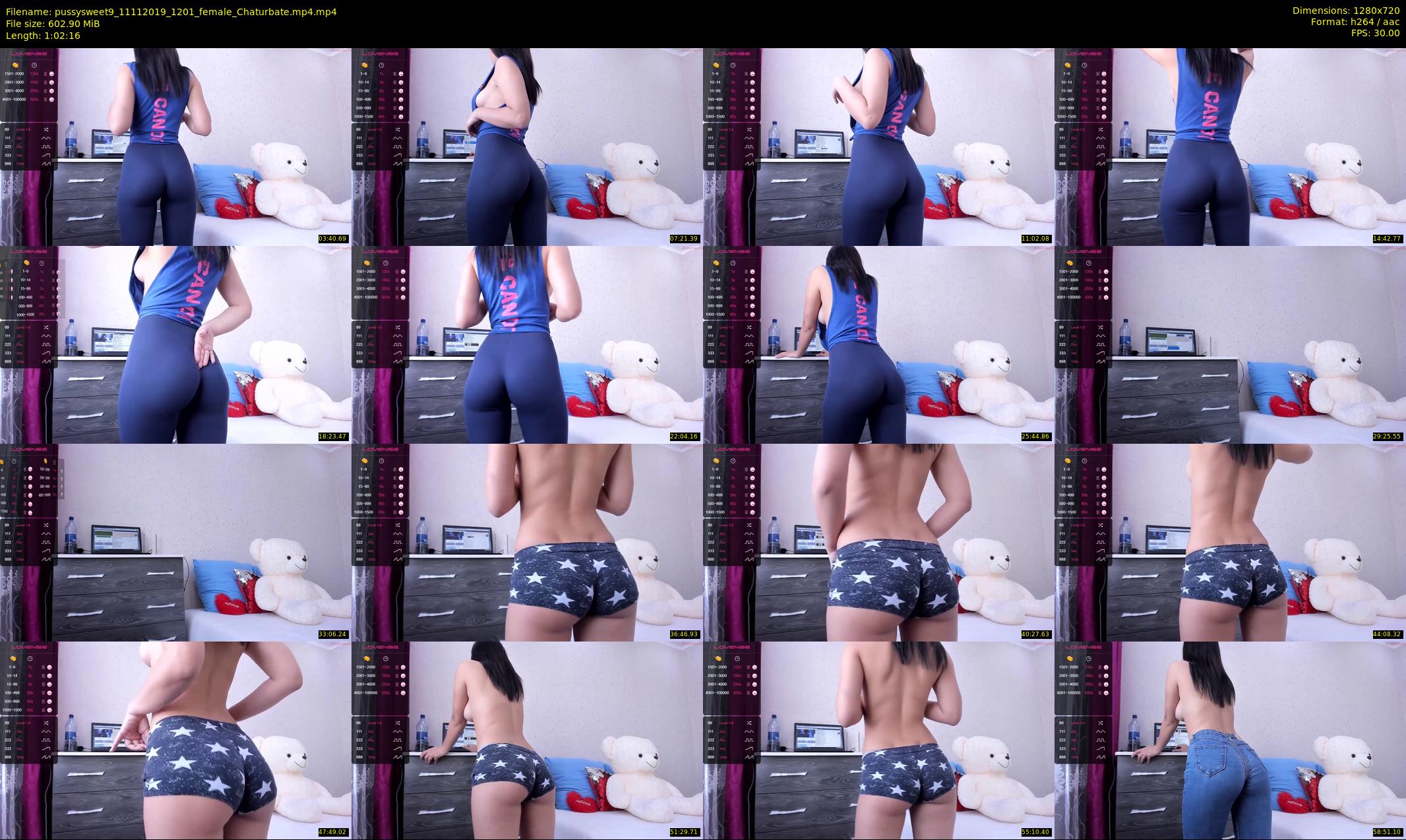 pussysweet9 — 63 minute Chaturbate female cam show recording, 720p, Nov 11, 2019