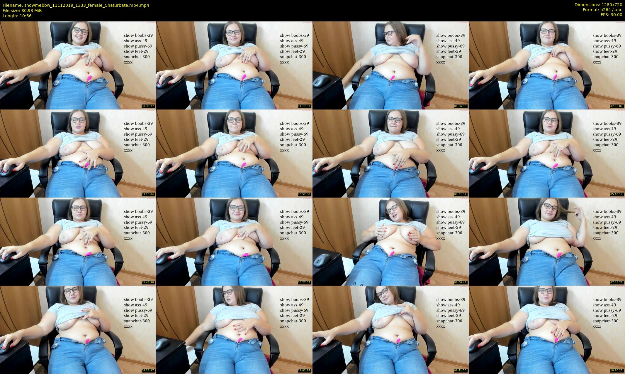 showmebbw — 11 minute Chaturbate female cam show recording, 720p, Nov 11, 2019