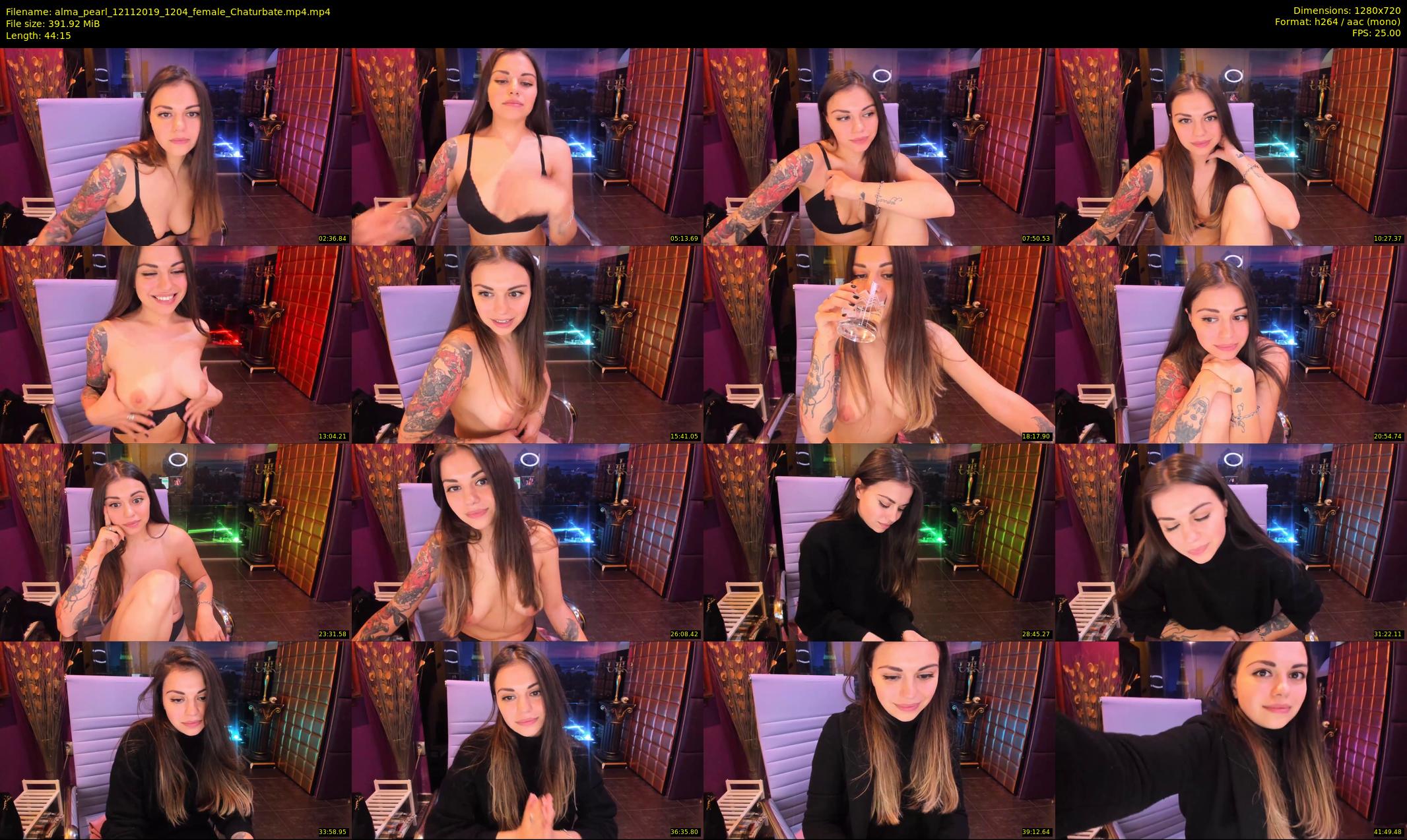 alma_pearl — 45 minute Chaturbate female cam show recording, 720p, Nov 12, 2019