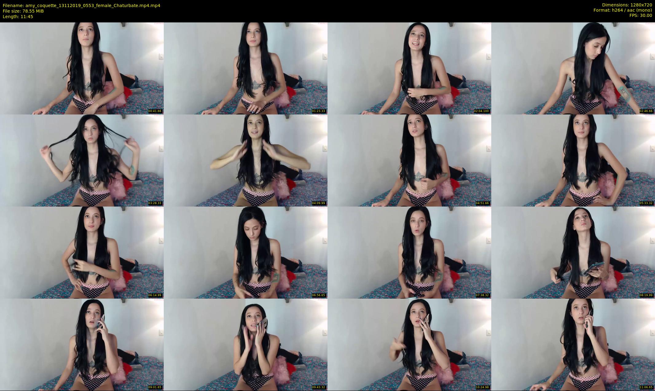 amy_coquette — 12 minute Chaturbate female cam show recording, 720p, Nov 13, 2019