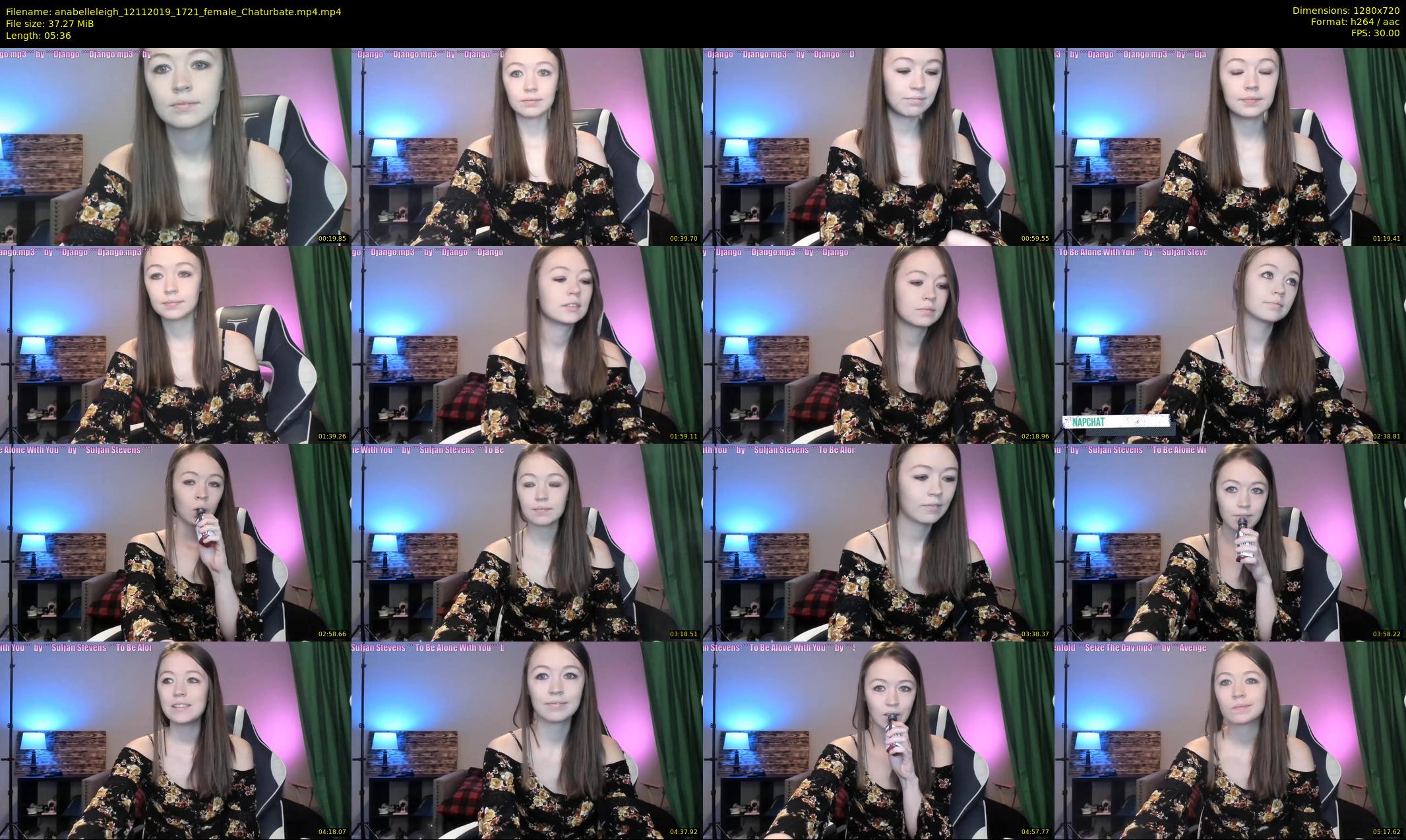 anabelleleigh — 6 minute Chaturbate female cam show recording, 720p, Nov 12, 2019