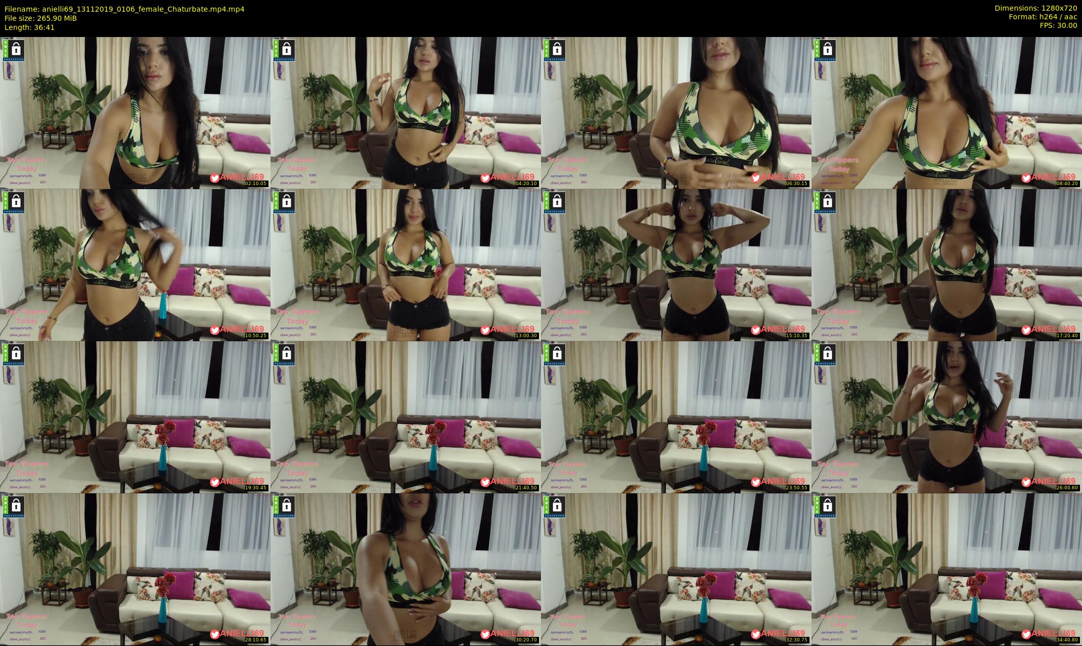 anielli69 — 37 minute Chaturbate female cam show recording, 720p, Nov 13, 2019