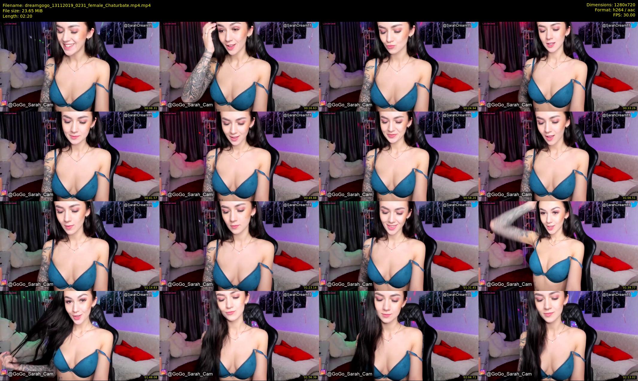 dreamgogo — 3 minute Chaturbate female cam show recording, 720p, Nov 13, 2019