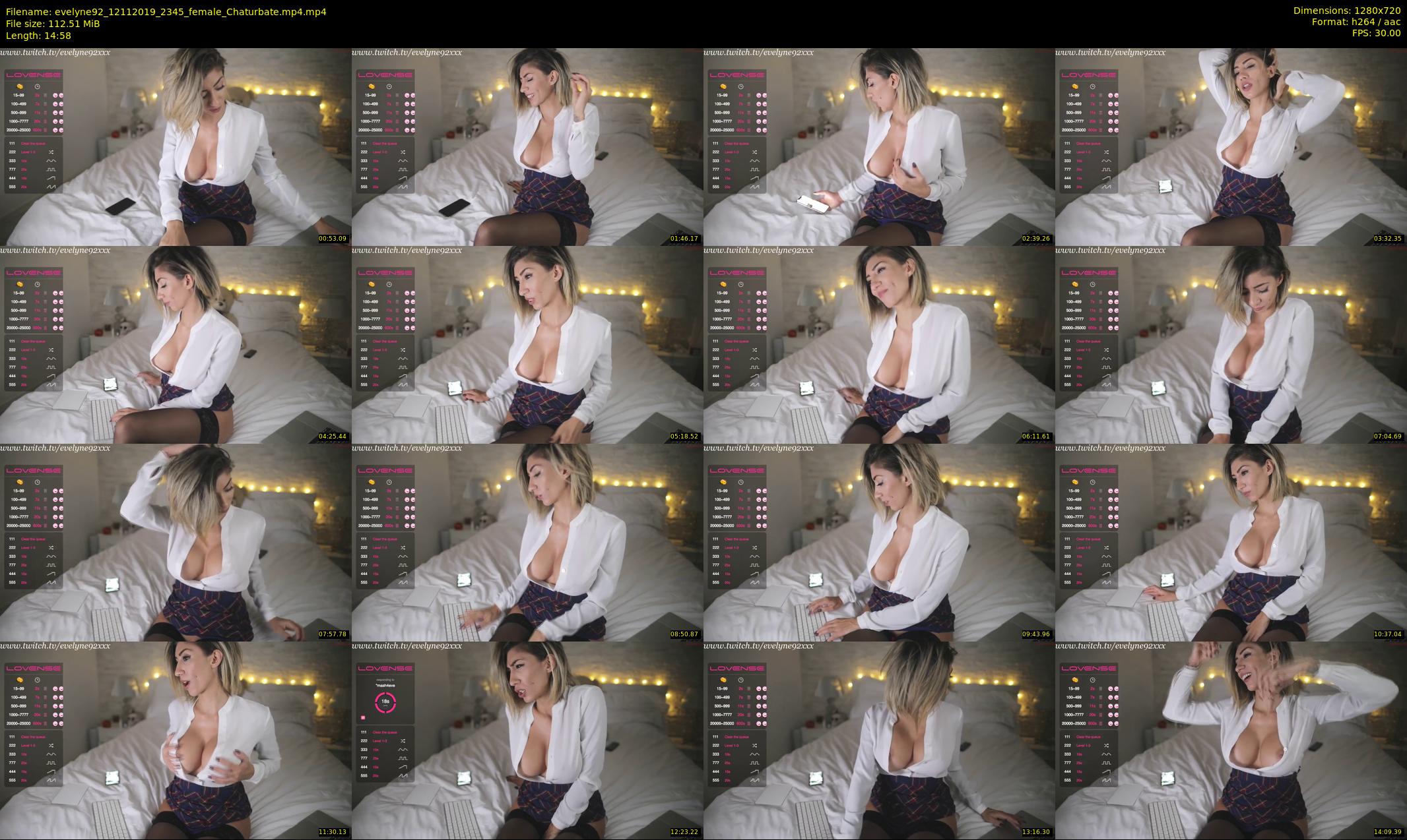 evelyne92 — 15 minute Chaturbate female cam show recording, 720p, Nov 12, 2019
