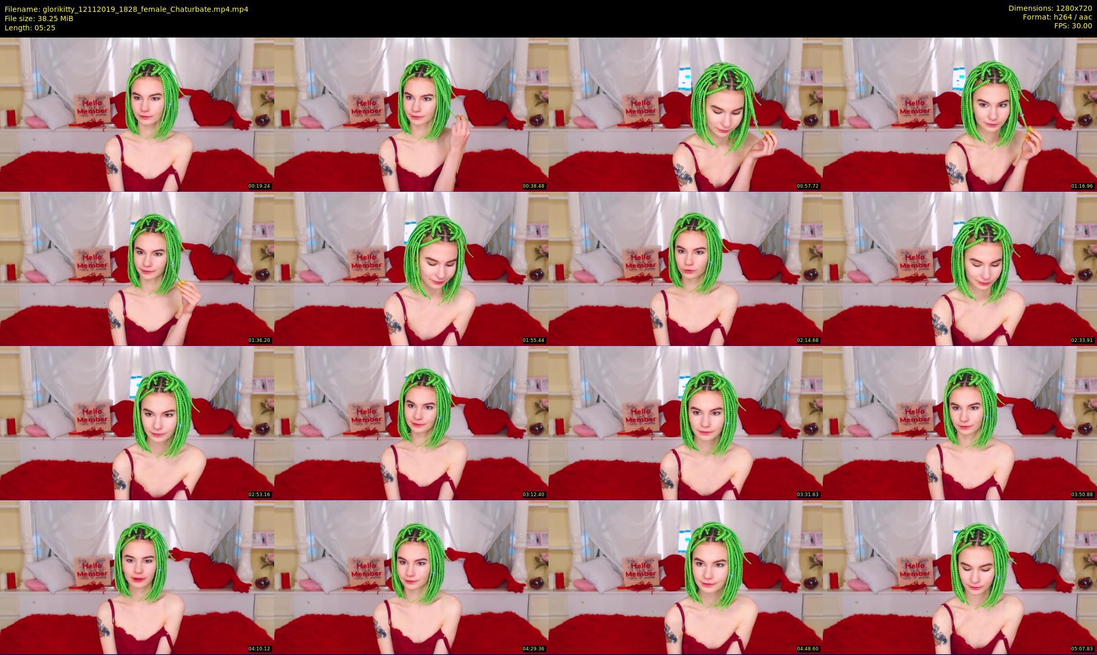 glorikitty — 6 minute Chaturbate female cam show recording, 720p, Nov 12, 2019