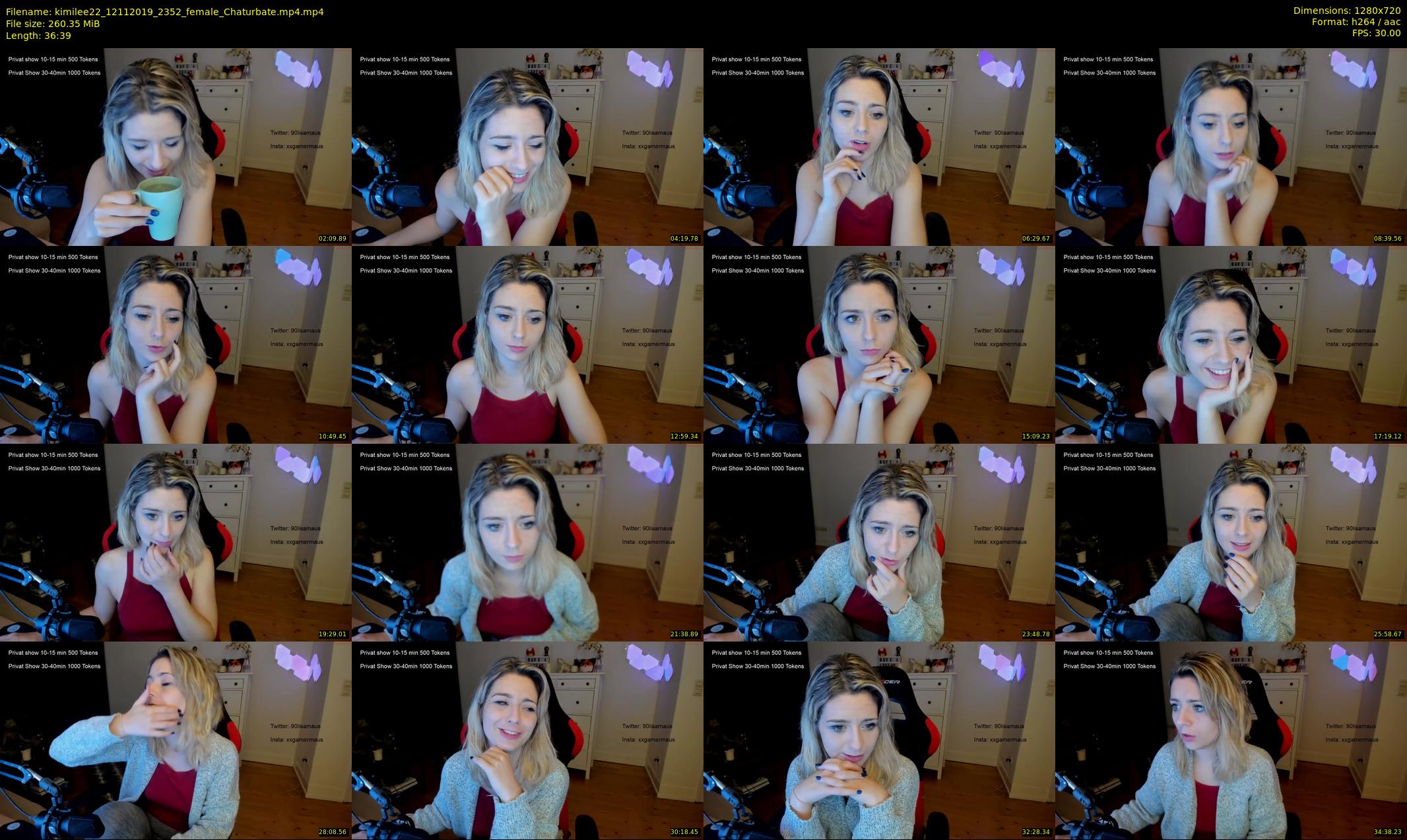 kimilee22 — 37 minute Chaturbate female cam show recording, 720p, Nov 12, 2019