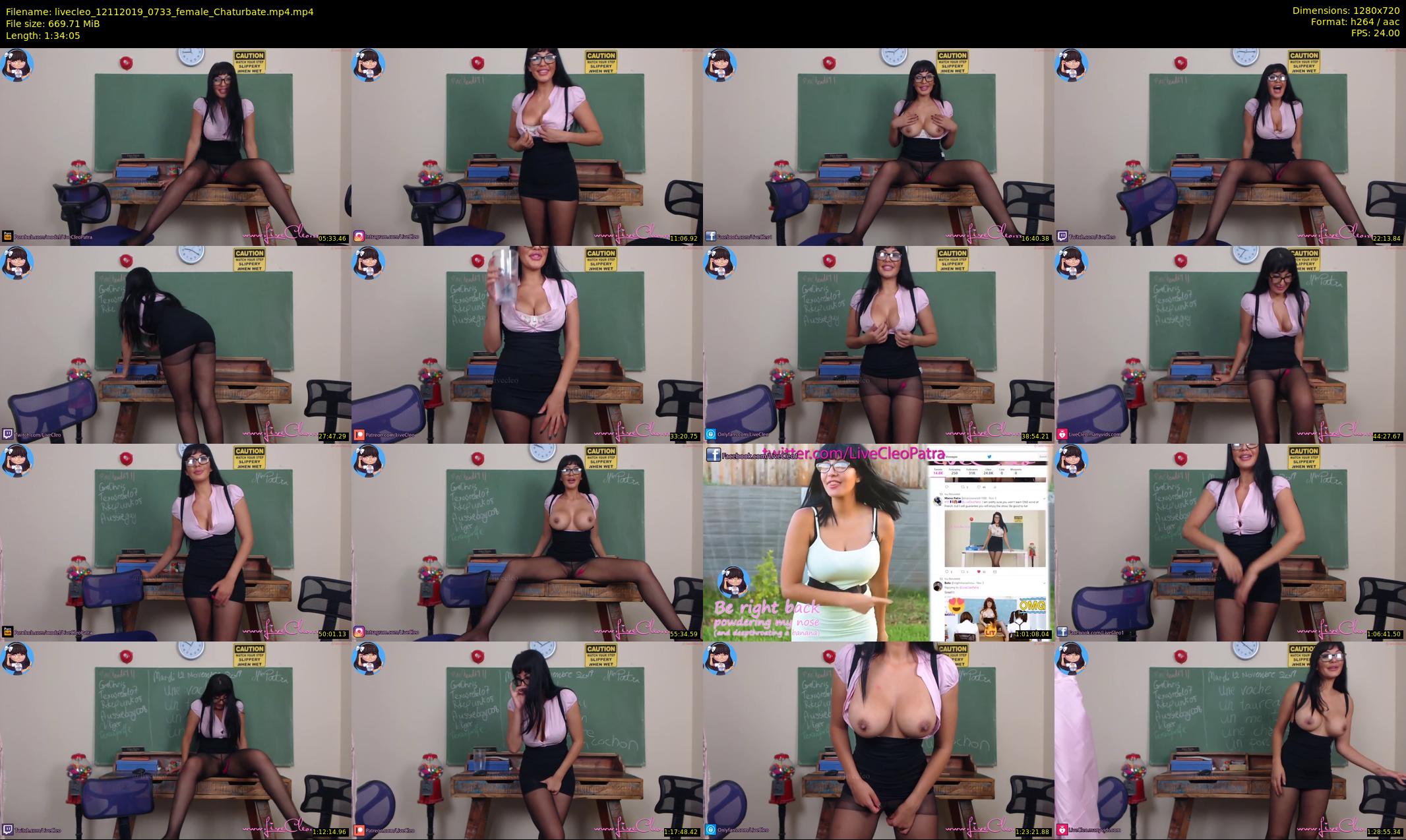 livecleo — 95 minute Chaturbate female cam show recording, 720p, Nov 12, 2019