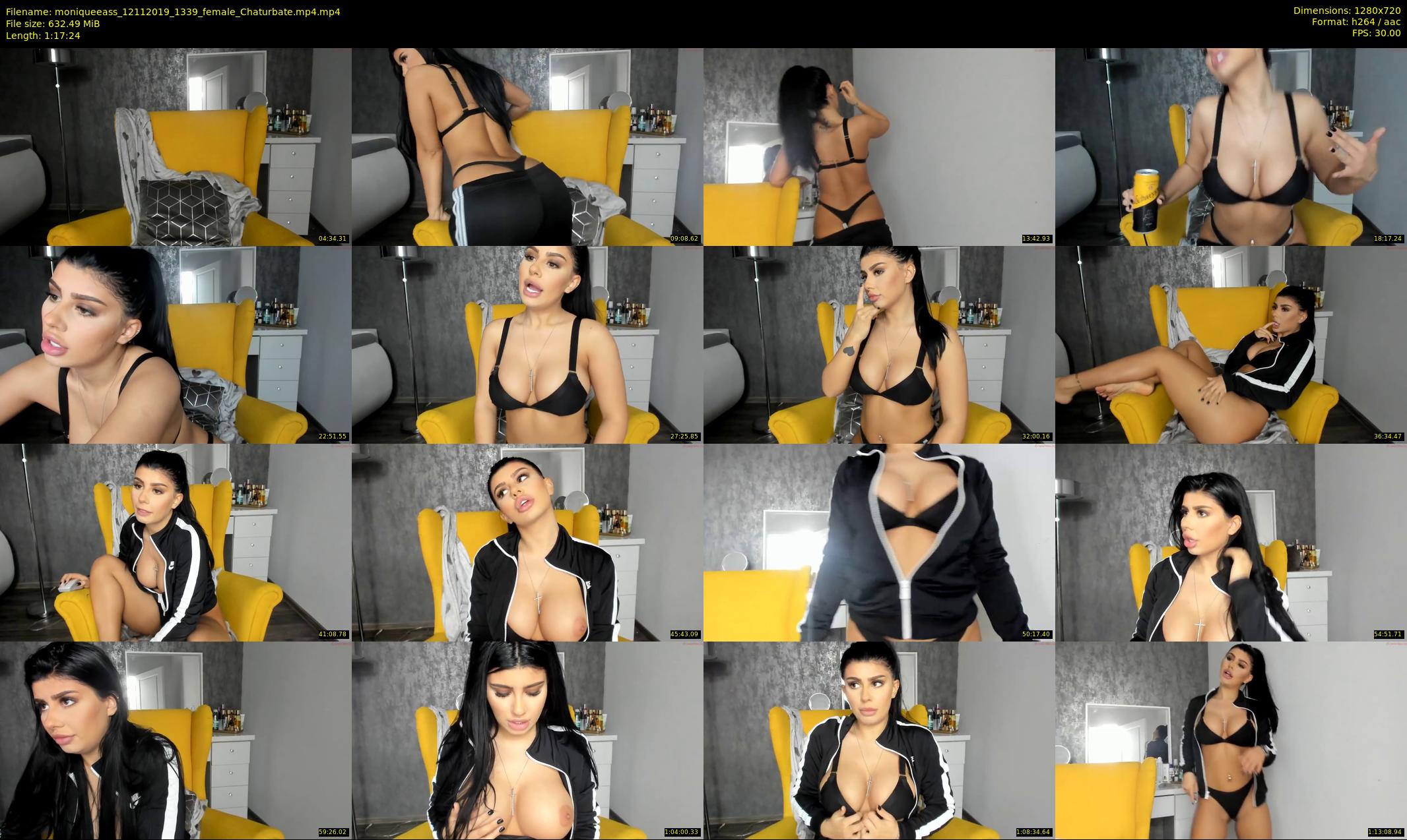 moniqueeass — 78 minute Chaturbate female cam show recording, 720p, Nov 12, 2019