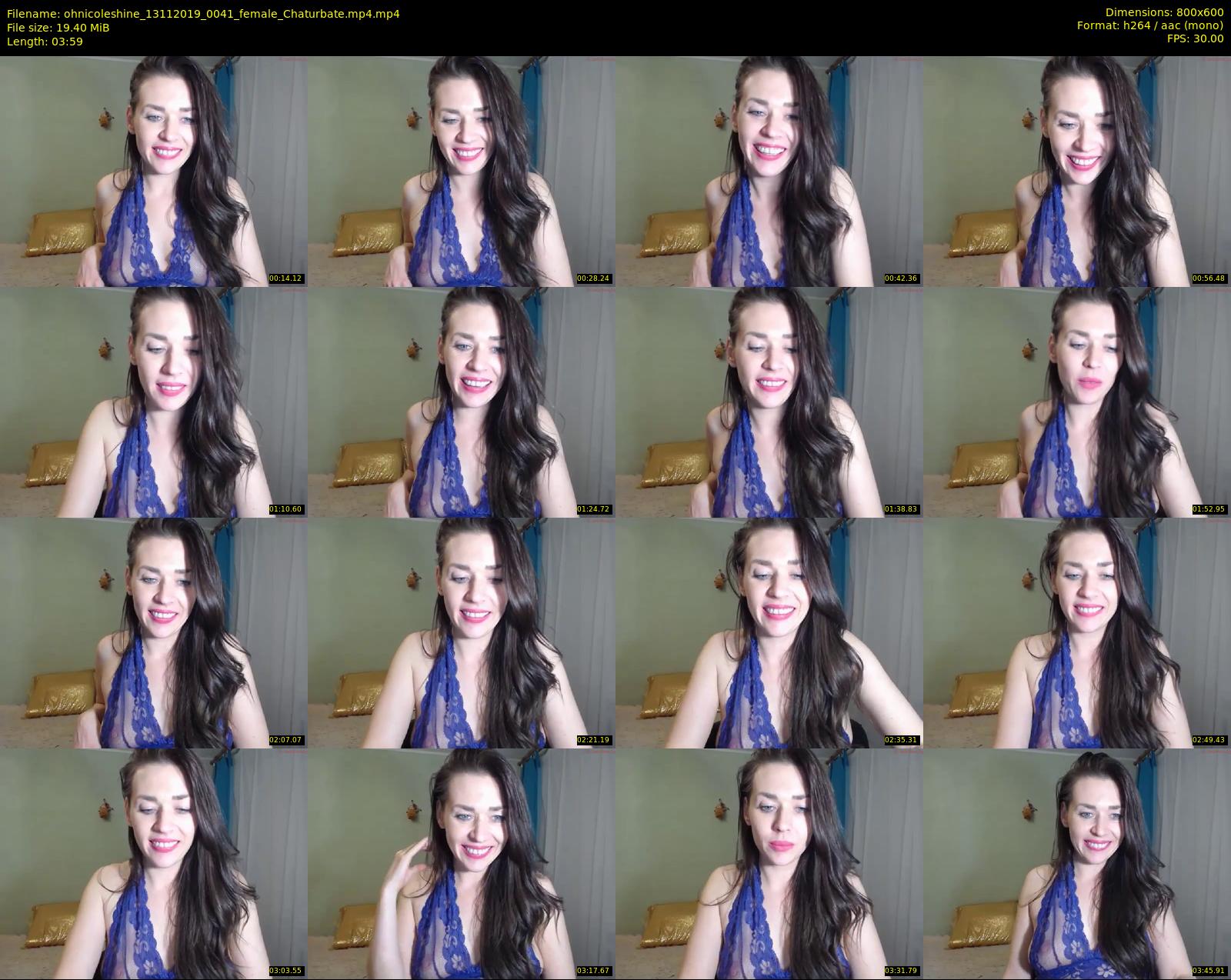 ohnicoleshine — 4 minute Chaturbate female cam show recording, 480p, Nov 13, 2019