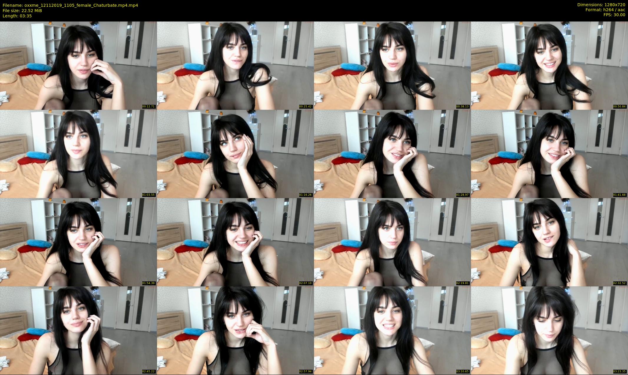 oxxme — 4 minute Chaturbate female cam show recording, 720p, Nov 12, 2019