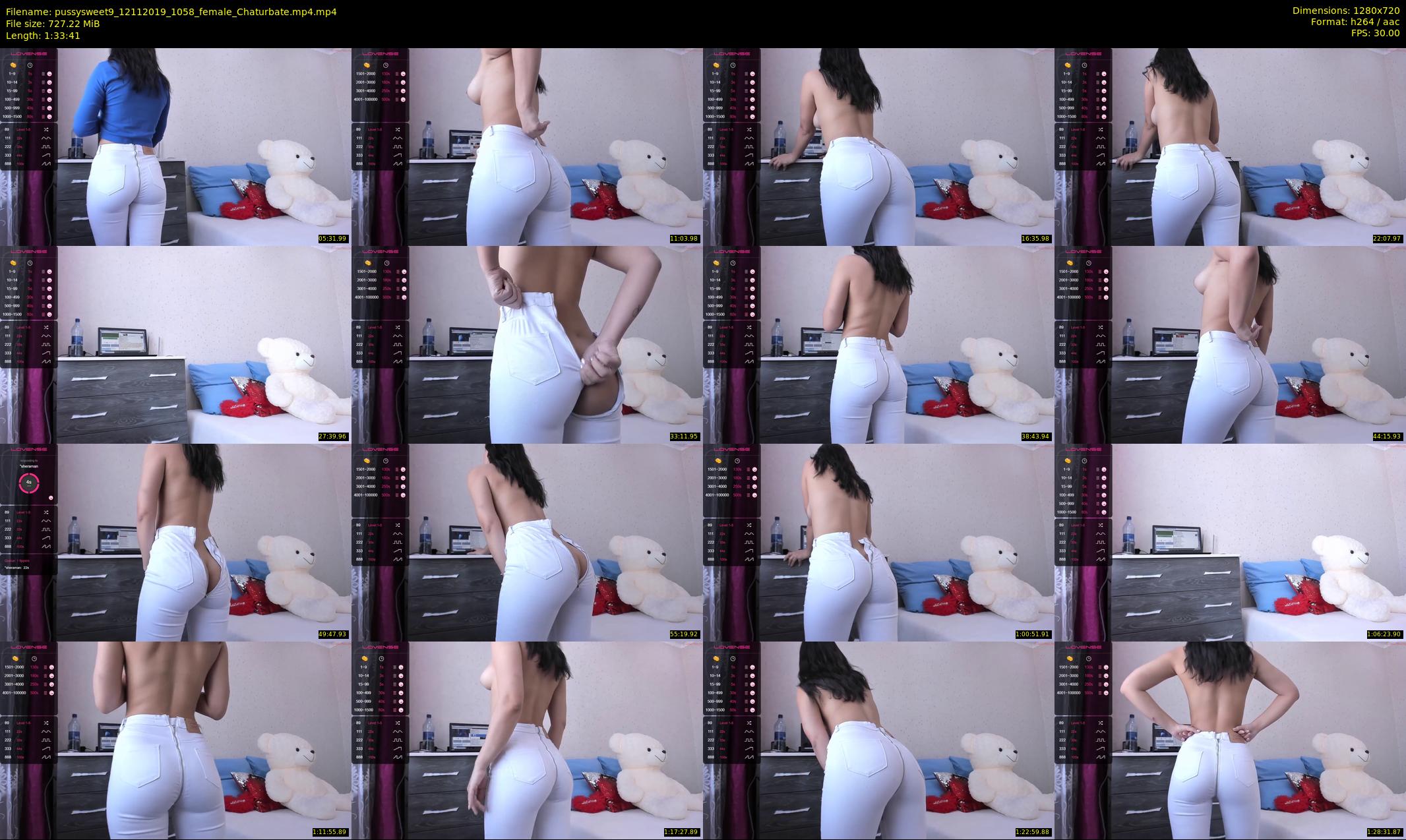 pussysweet9 — 94 minute Chaturbate female cam show recording, 720p, Nov 12, 2019