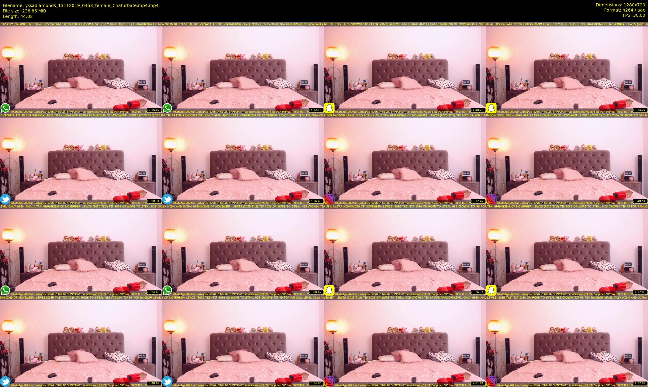 yssadiamonds — 45 minute Chaturbate female cam show recording, 720p, Nov 13, 2019
