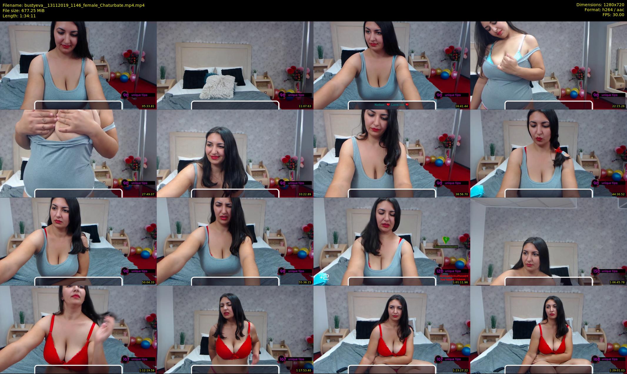 bustyeva_ — 95 minute Chaturbate female cam show recording, 720p, Nov 13, 2019