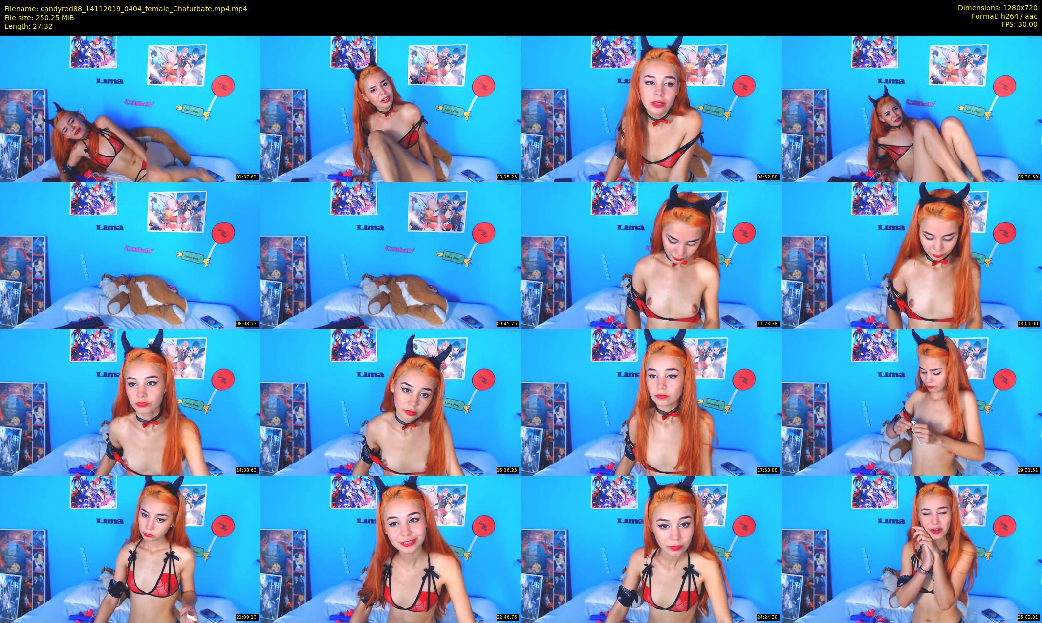 candyred88 — 28 minute Chaturbate female cam show recording, 720p, Nov 14, 2019