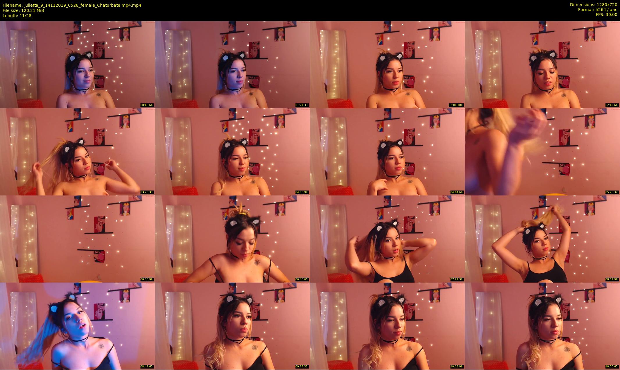 julietta_9 — 12 minute Chaturbate female cam show recording, 720p, Nov 14, 2019