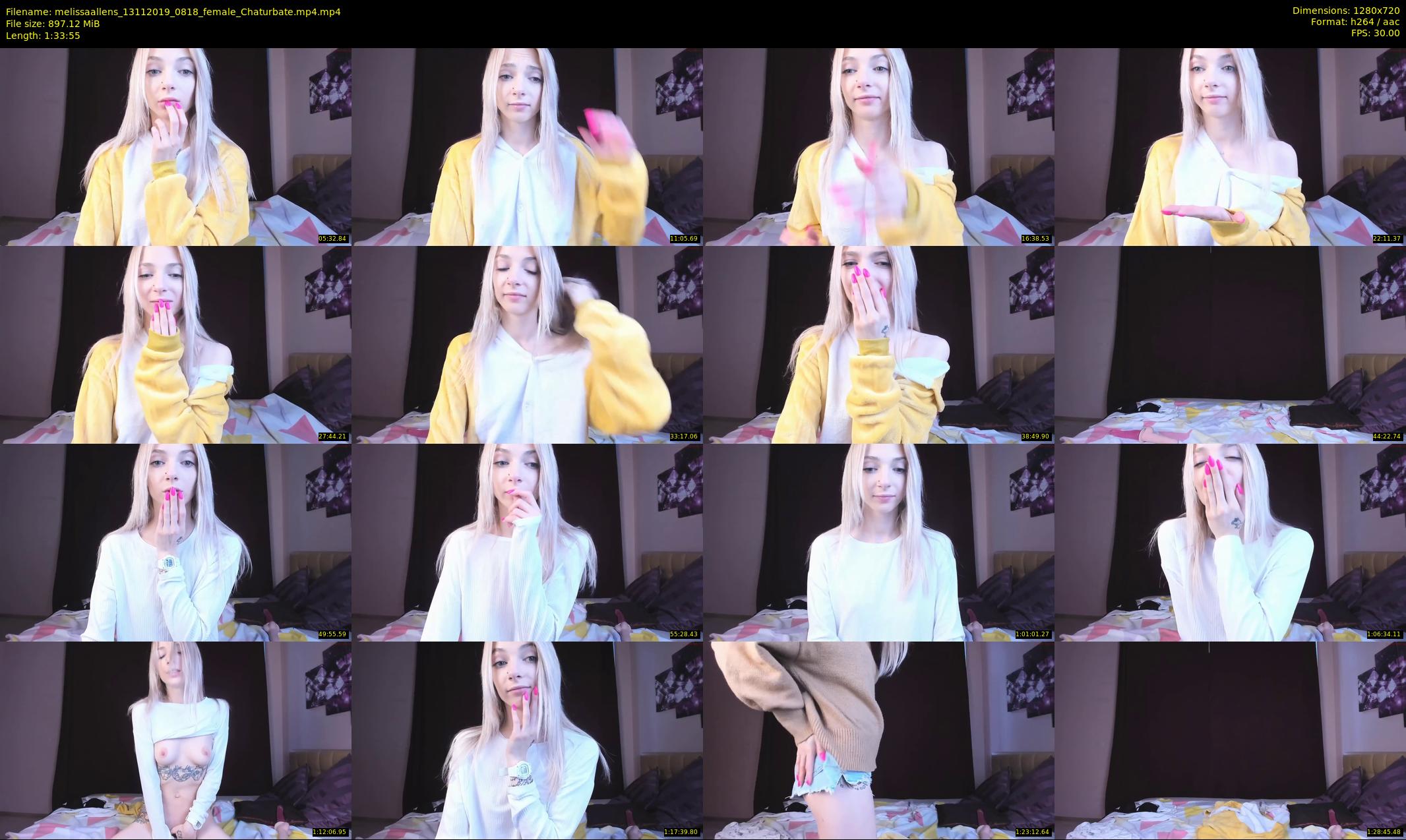 melissaallens — 94 minute Chaturbate female cam show recording, 720p, Nov 13, 2019