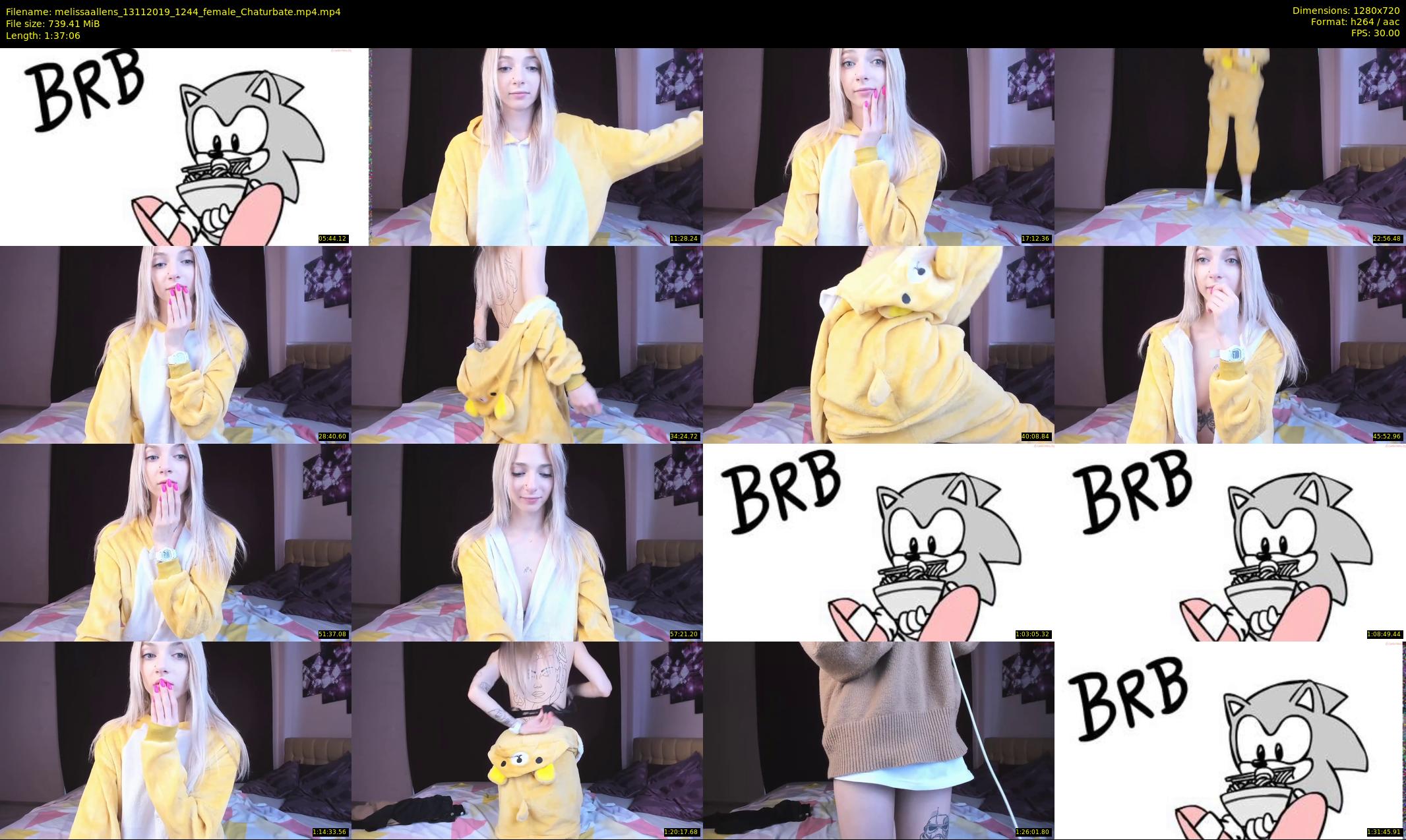 melissaallens — 98 minute Chaturbate female cam show recording, 720p, Nov 13, 2019