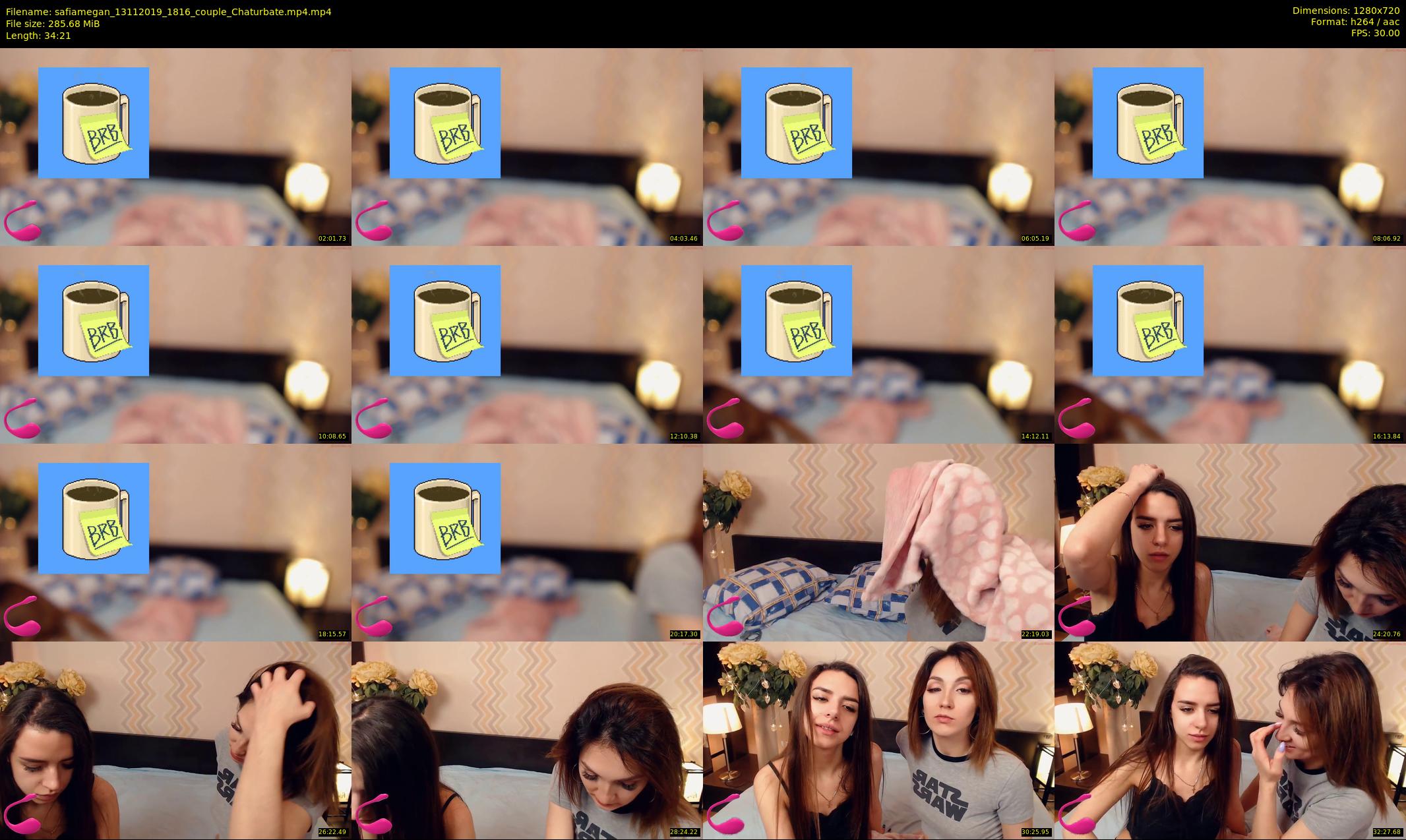 safiamegan — 35 minute Chaturbate couple cam show recording, 720p, Nov 13, 2019