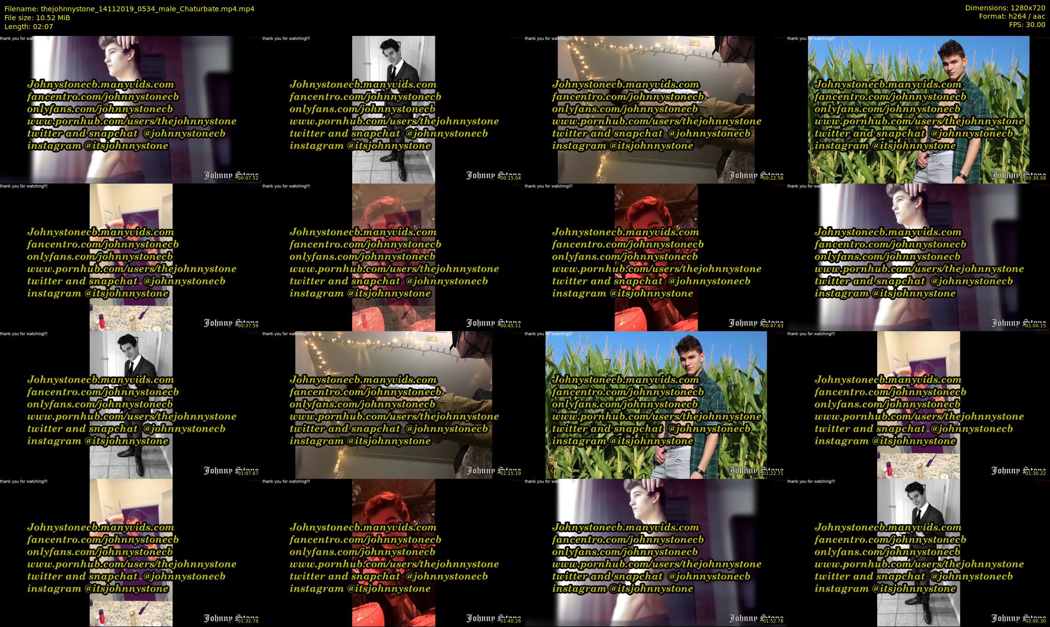thejohnnystone — 3 minute Chaturbate male cam show recording, 720p, Nov 14, 2019
