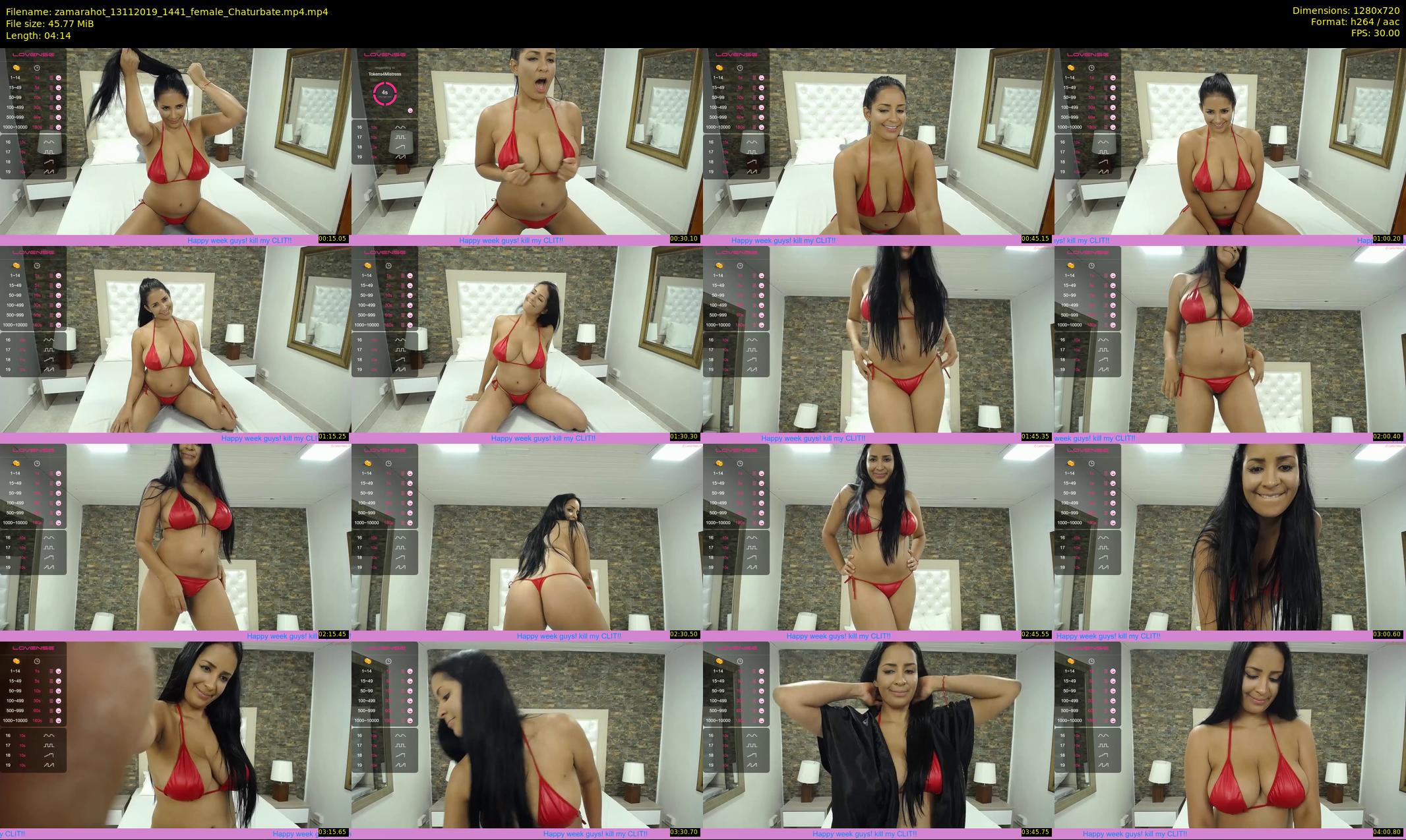 zamarahot — 5 minute Chaturbate female cam show recording, 720p, Nov 13, 2019