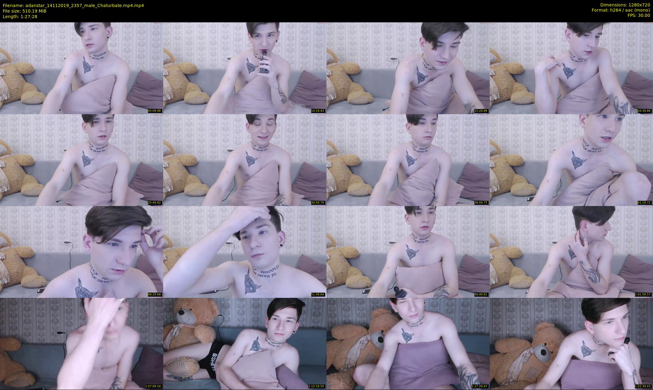 adanstar — 88 minute Chaturbate male cam show recording, 720p, Nov 14, 2019