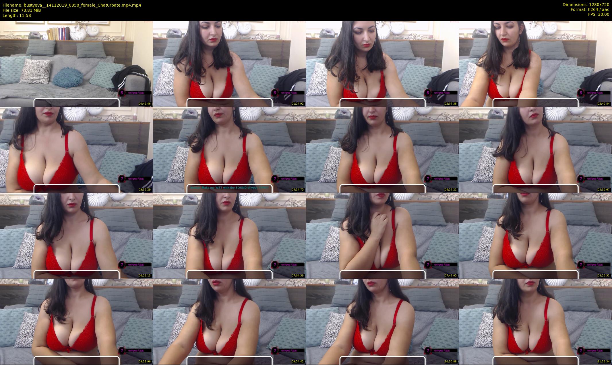 bustyeva_ — 12 minute Chaturbate female cam show recording, 720p, Nov 14, 2019