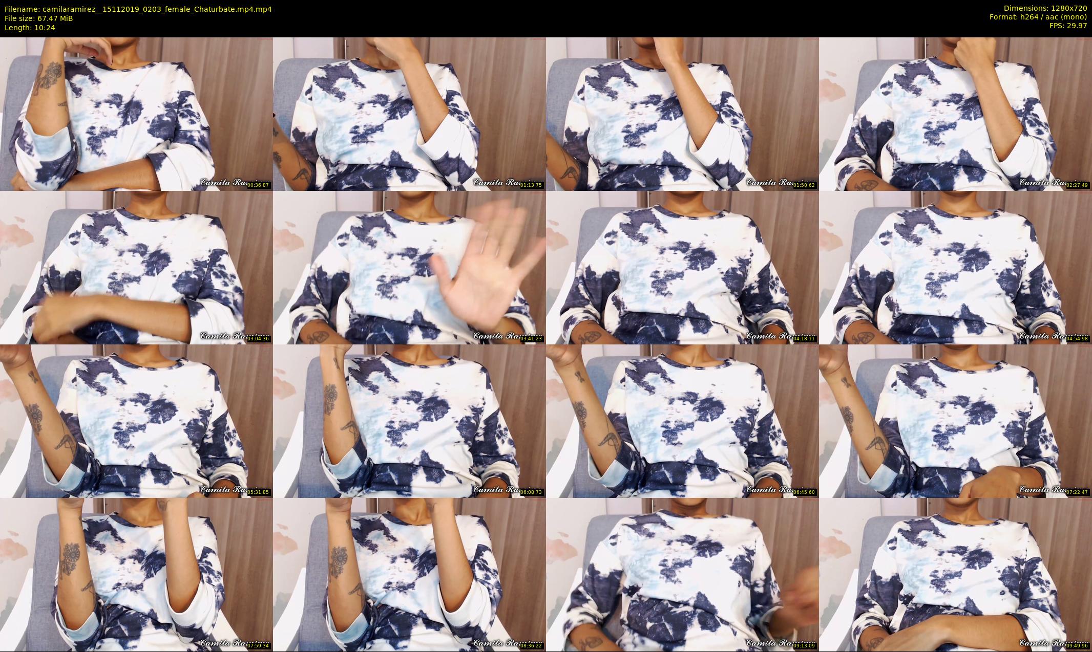 camilaramirez_ — 11 minute Chaturbate female cam show recording, 720p, Nov 15, 2019