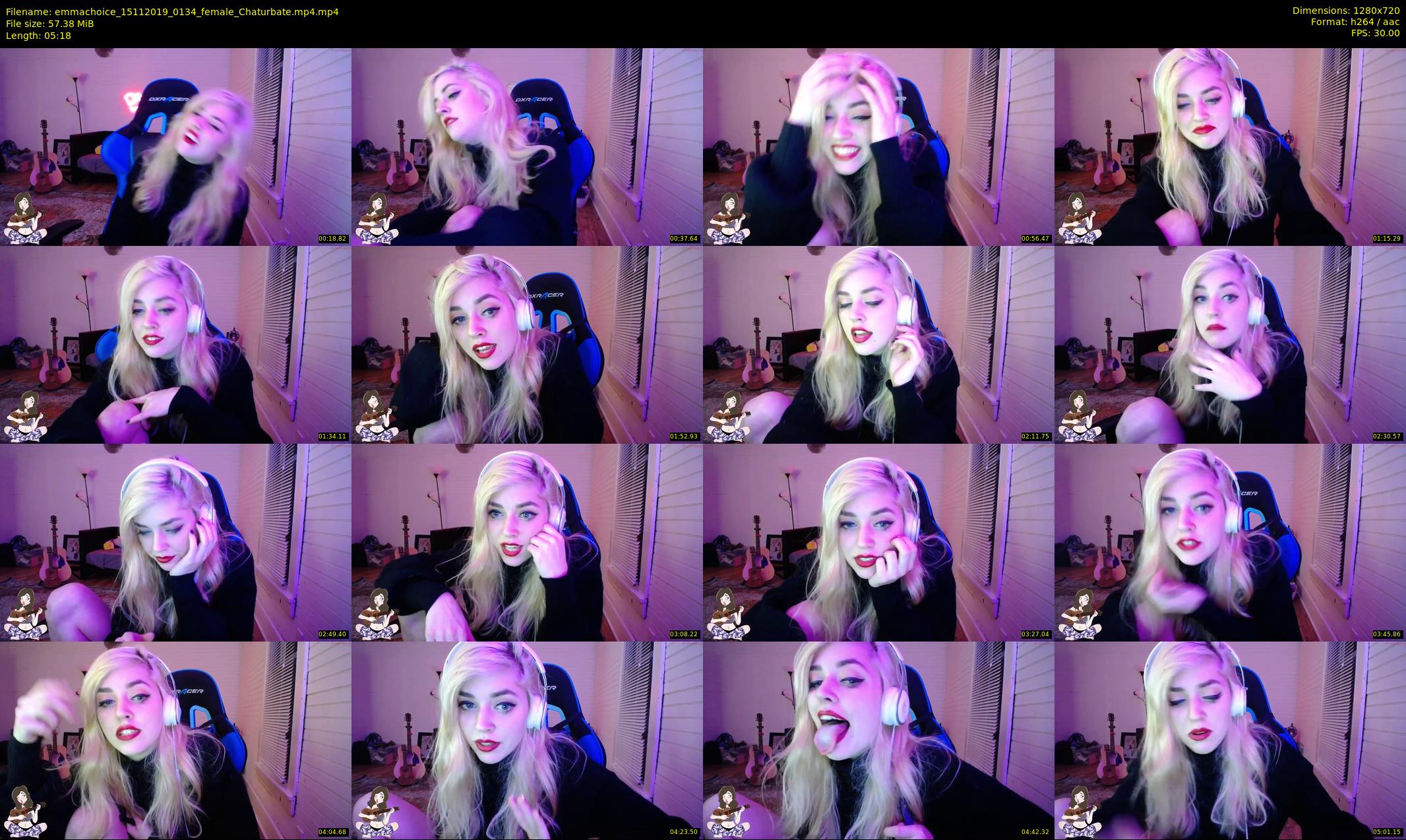 emmachoice — 6 minute Chaturbate female cam show recording, 720p, Nov 15, 2019