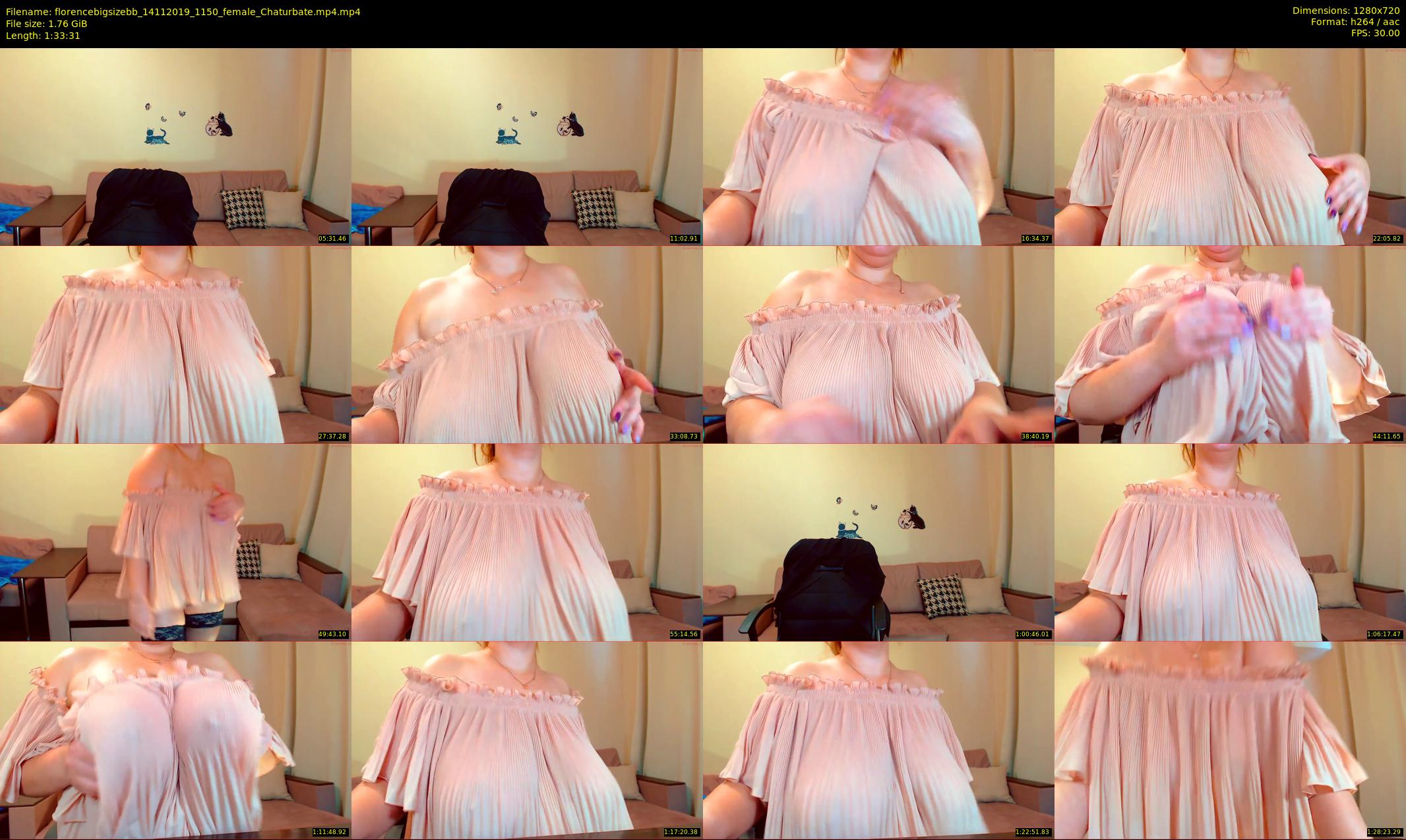 florencebigsizebb — 94 minute Chaturbate female cam show recording, 720p, Nov 14, 2019